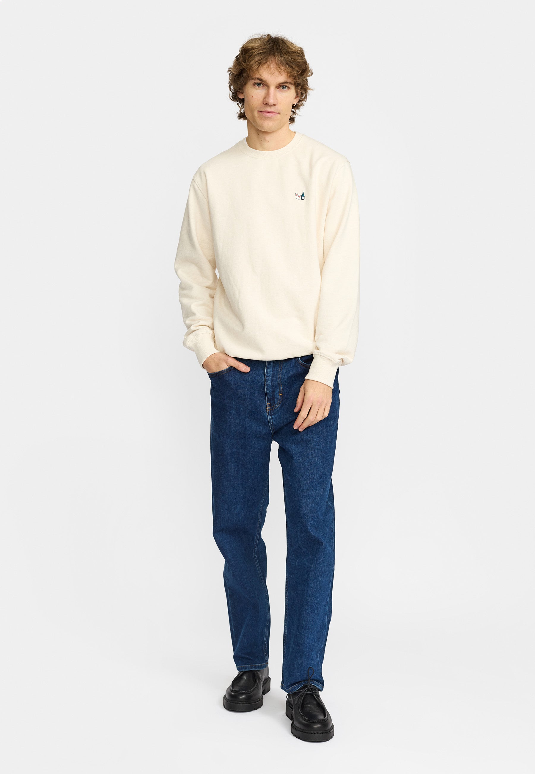 Revolution Regular Crewneck Sweatshirts Offwhite-melange