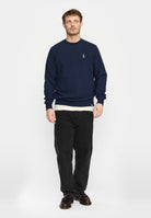 Revolution Regular Crewneck Sweatshirts Navy-melange