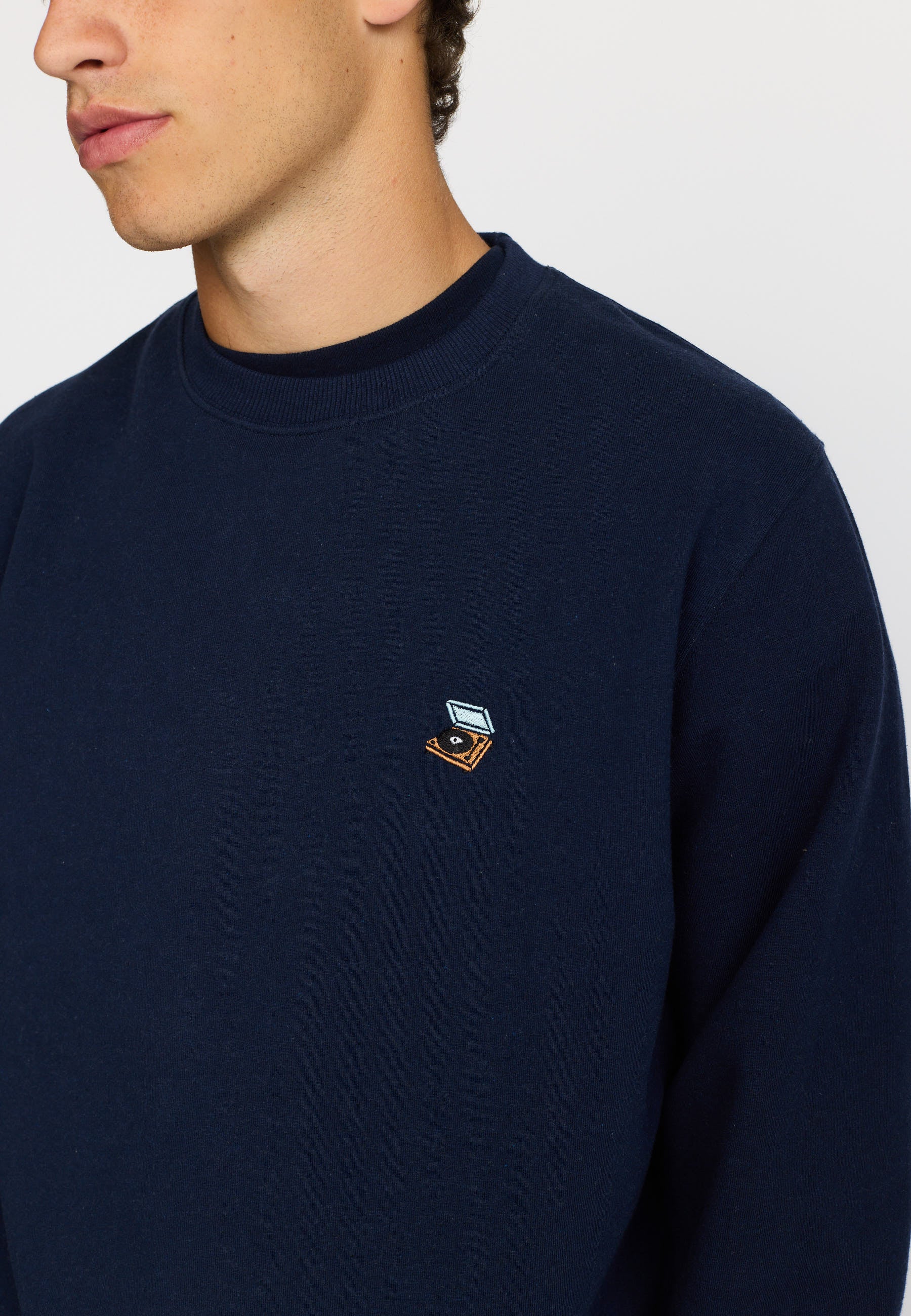 Revolution Regular Crewneck Sweatshirts Navy-melange