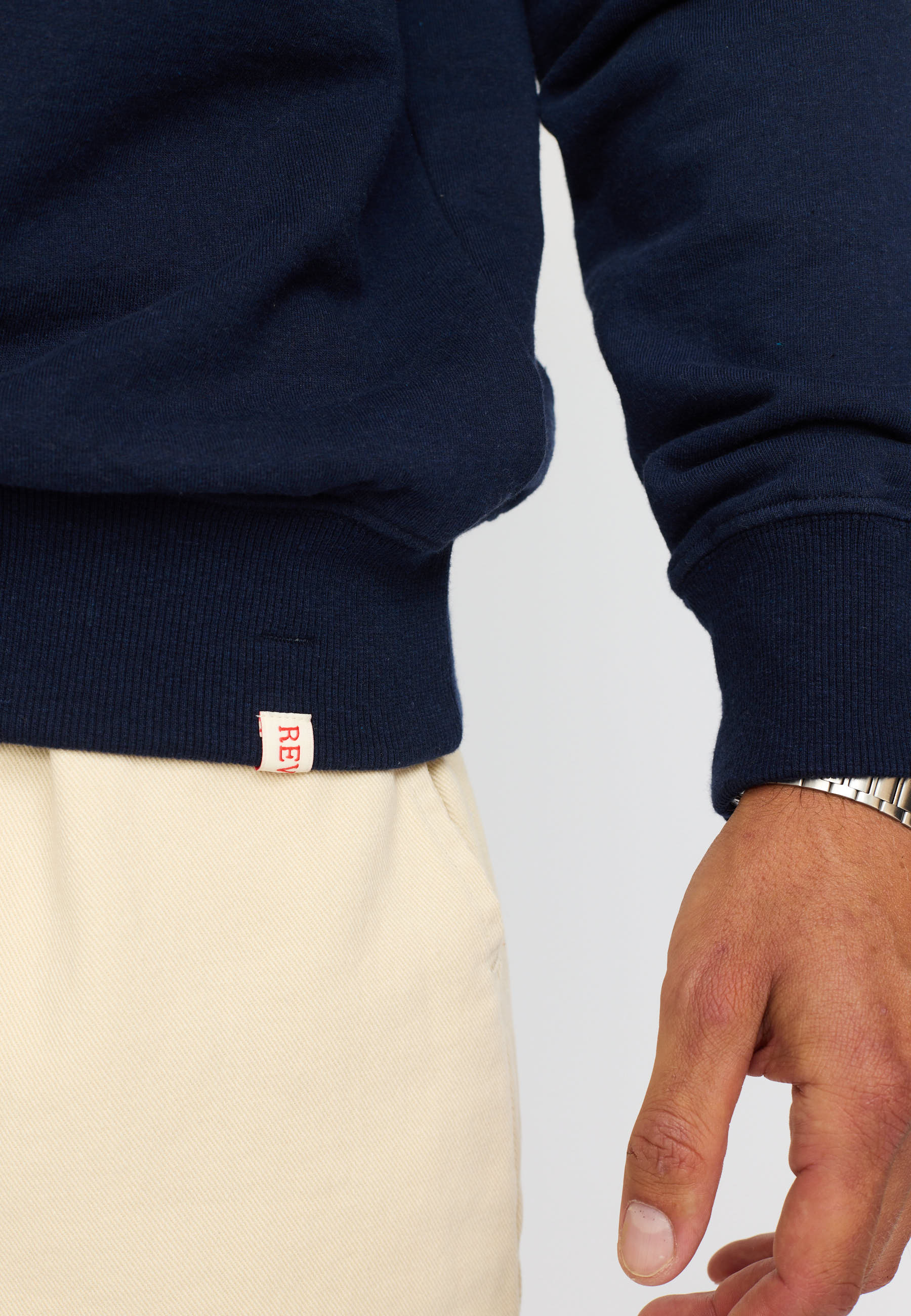 Revolution Regular Crewneck Sweatshirts Navy-melange