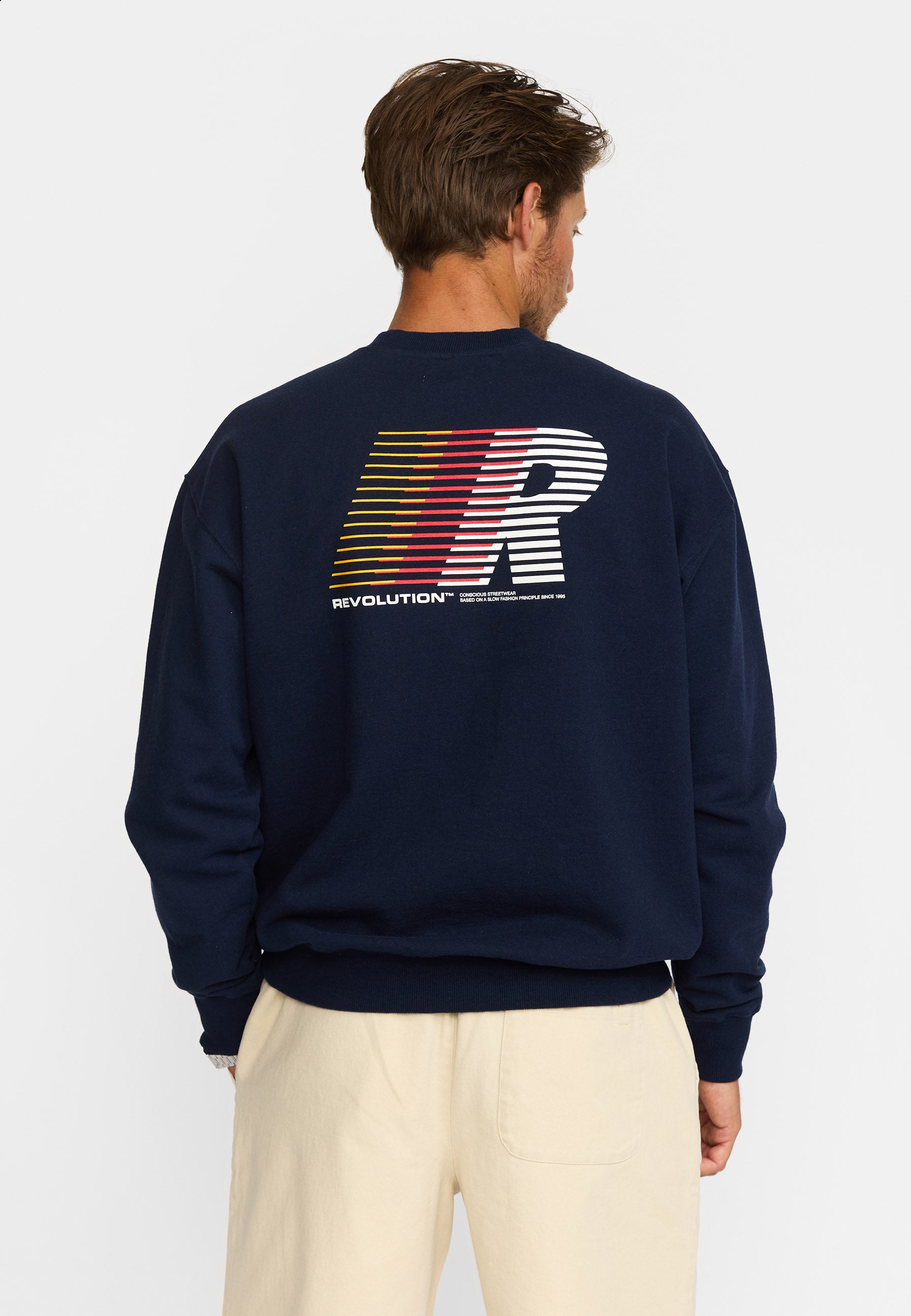 Revolution Regular Crewneck Sweatshirts Navy-melange