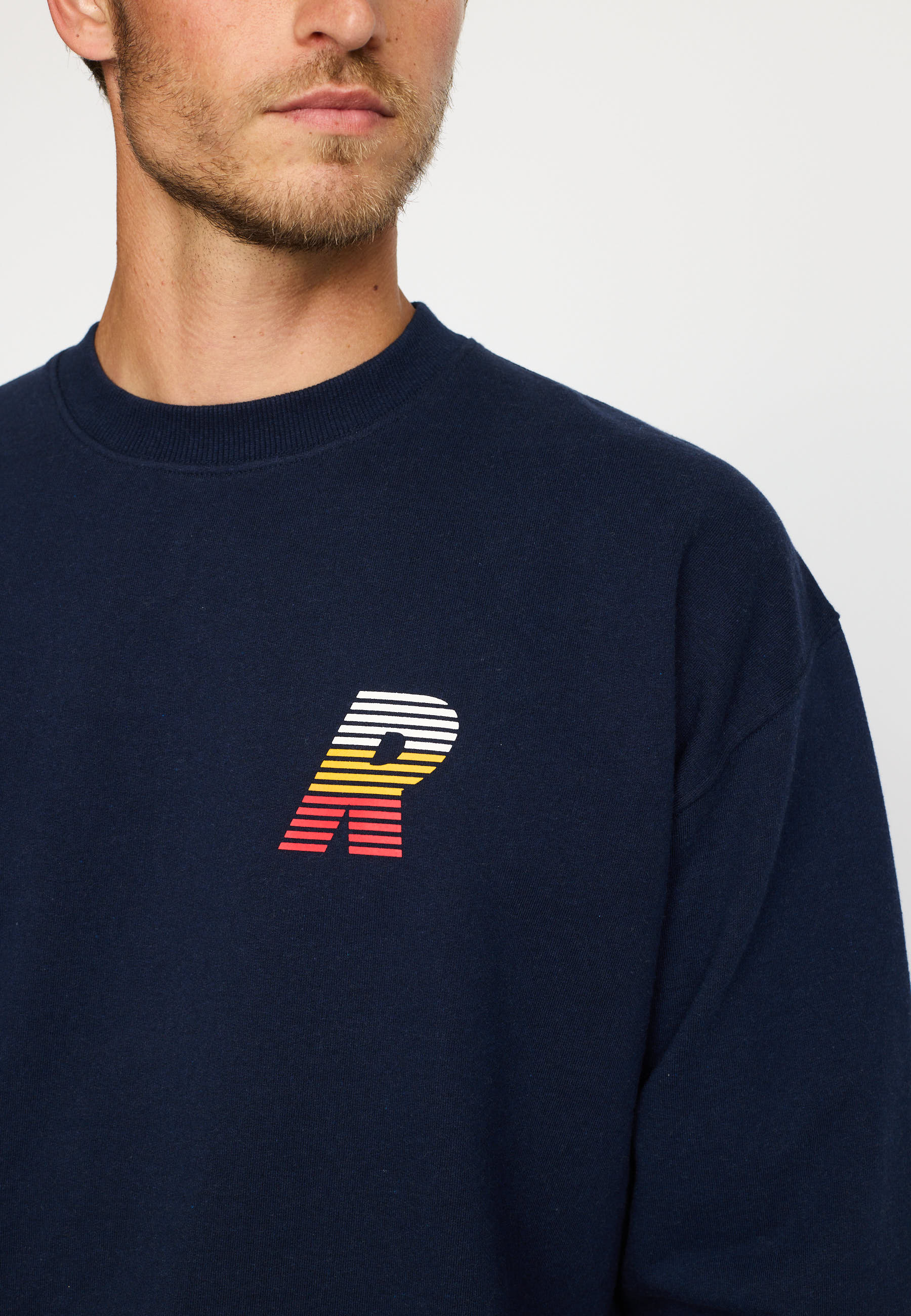 Revolution Regular Crewneck Sweatshirts Navy-melange