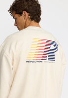 Revolution Regular Crewneck Sweatshirts Offwhite-melange