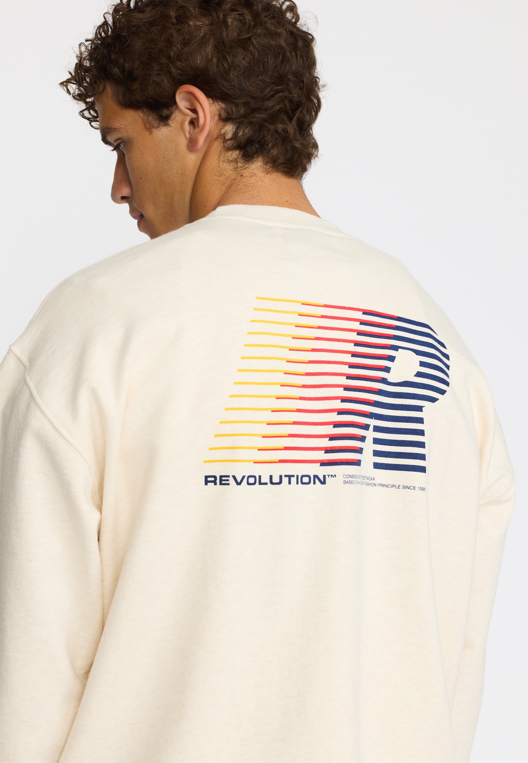 Revolution Regular Crewneck Sweatshirts Offwhite-melange