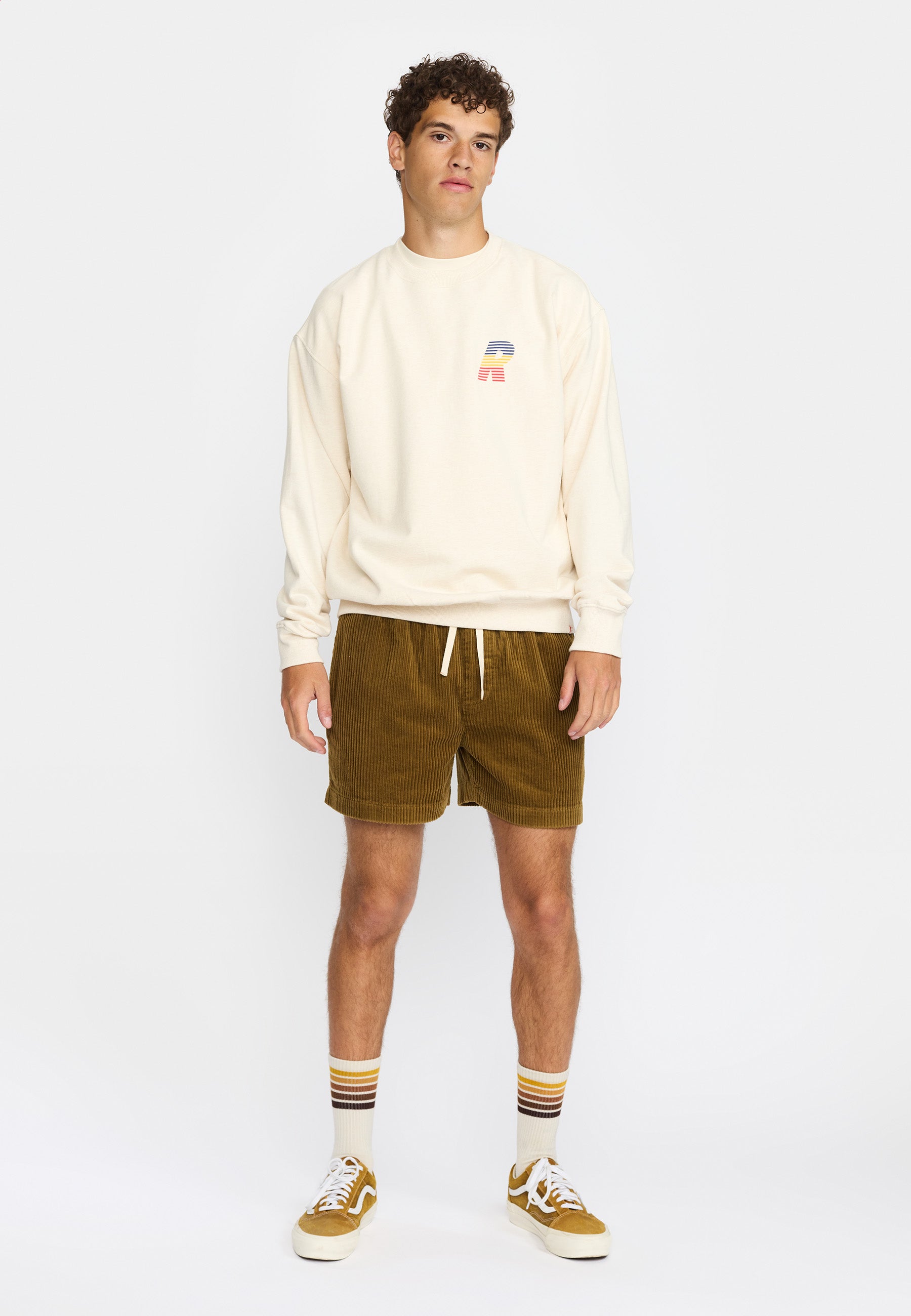Revolution Regular Crewneck Sweatshirts Offwhite-melange
