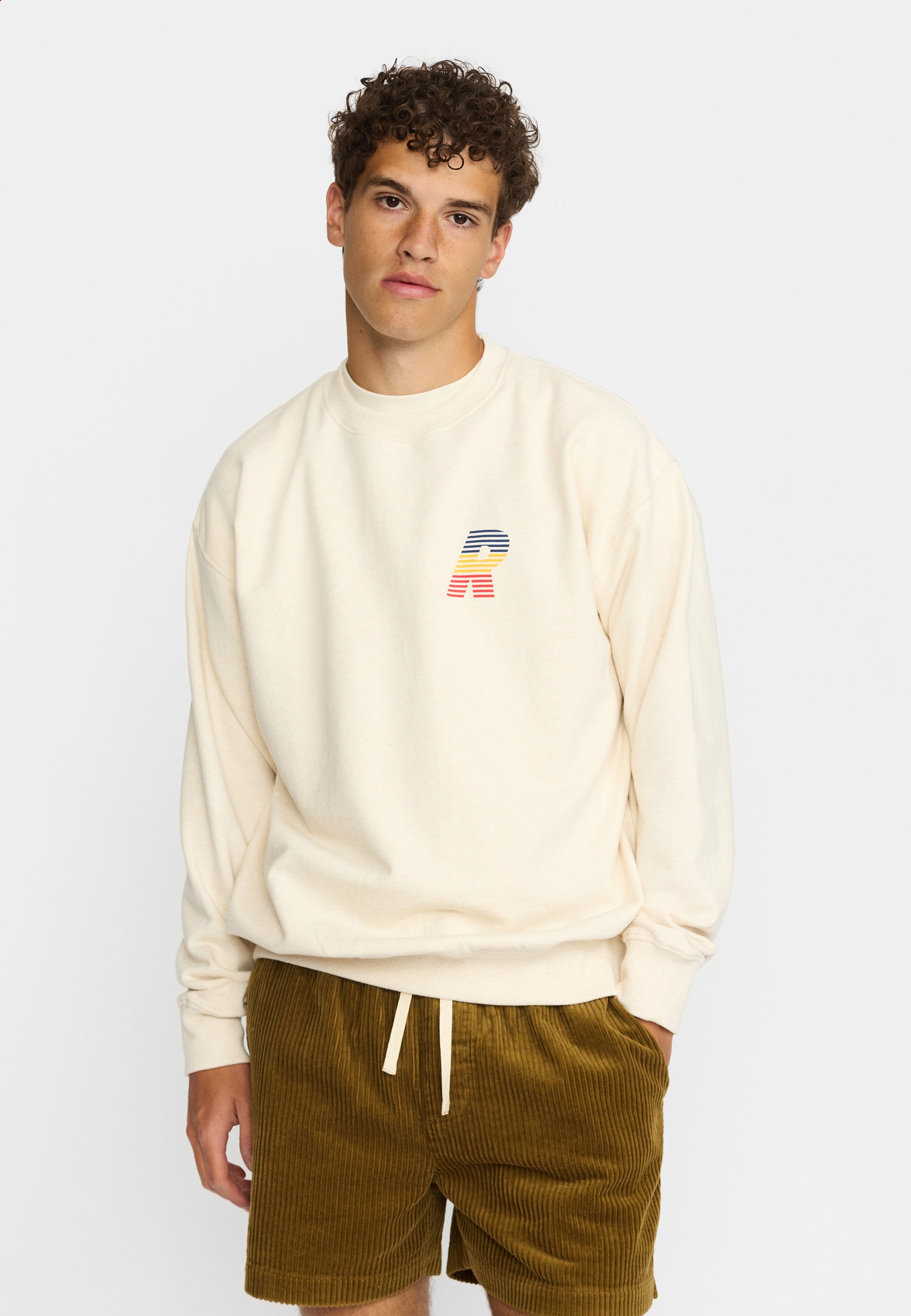 Revolution Regular Crewneck Sweatshirts Offwhite-melange