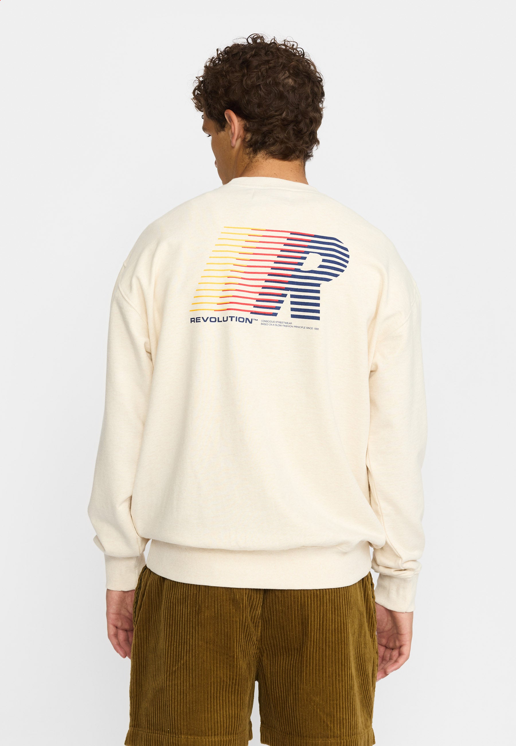 Revolution Regular Crewneck Sweatshirts Offwhite-melange