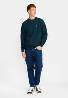 Revolution Regular Crewneck Sweatshirts Darkpetrol-melange