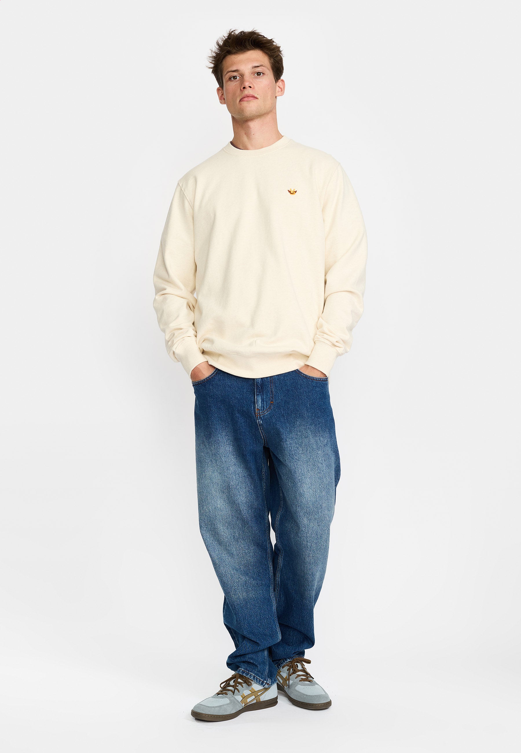 Revolution Regular Crewneck Sweatshirts Offwhite-melange