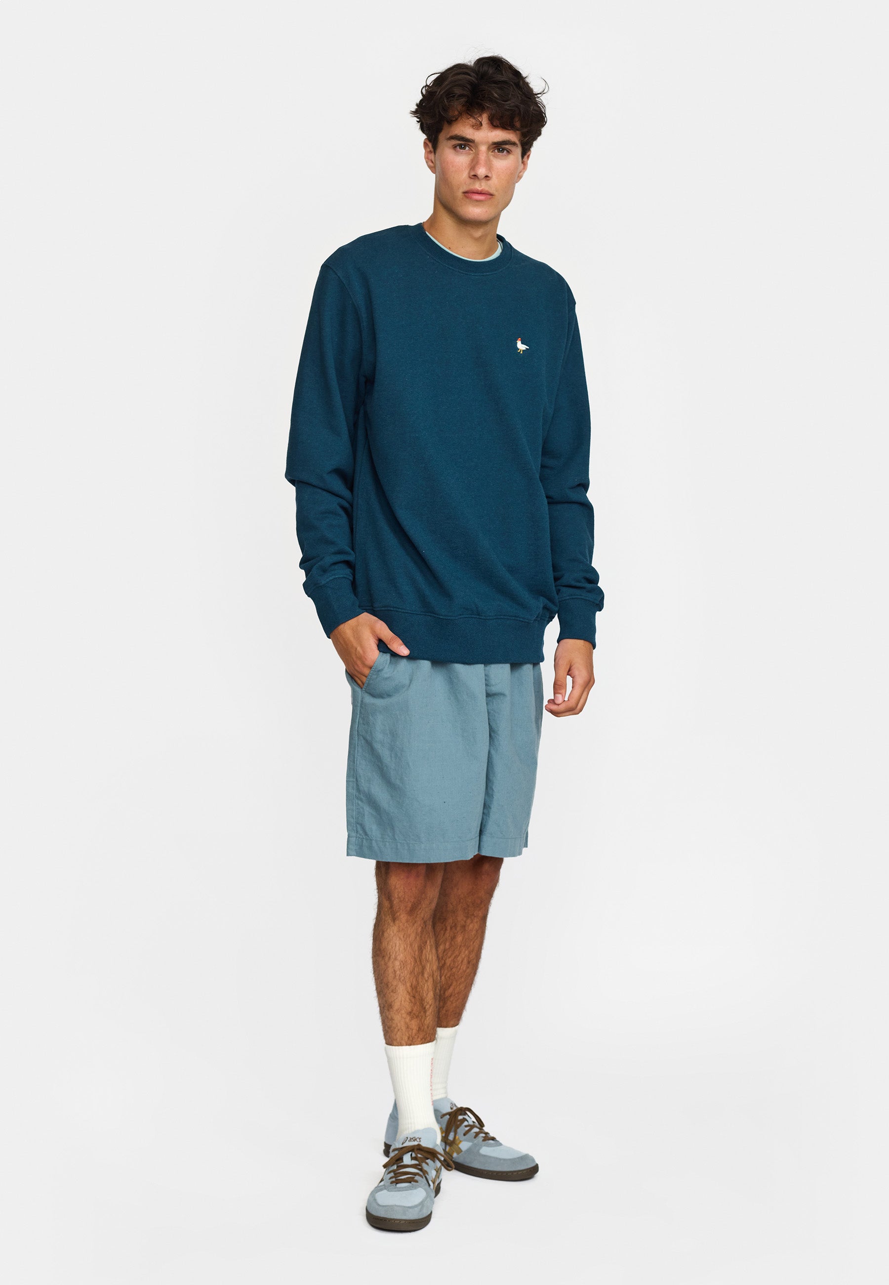 Revolution Regular Crewneck Sweatshirts Darkpetrol-melange