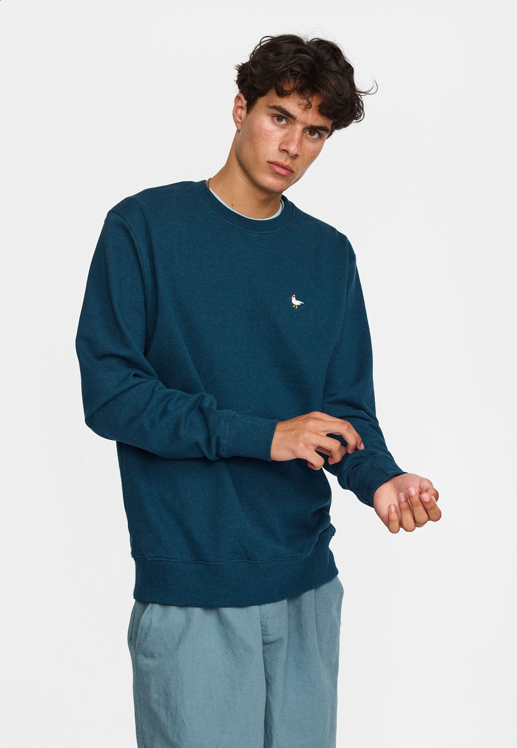 Revolution Regular Crewneck Sweatshirts Darkpetrol-melange