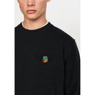 Revolution Regular Crewneck Sweatshirts Black-melange