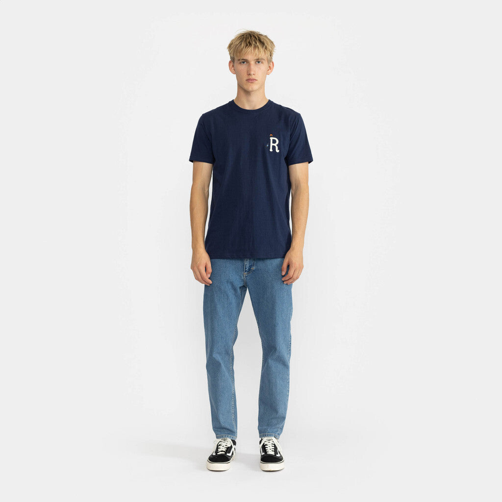 Revolution Regular T-shirt T-Shirts Navy-melange