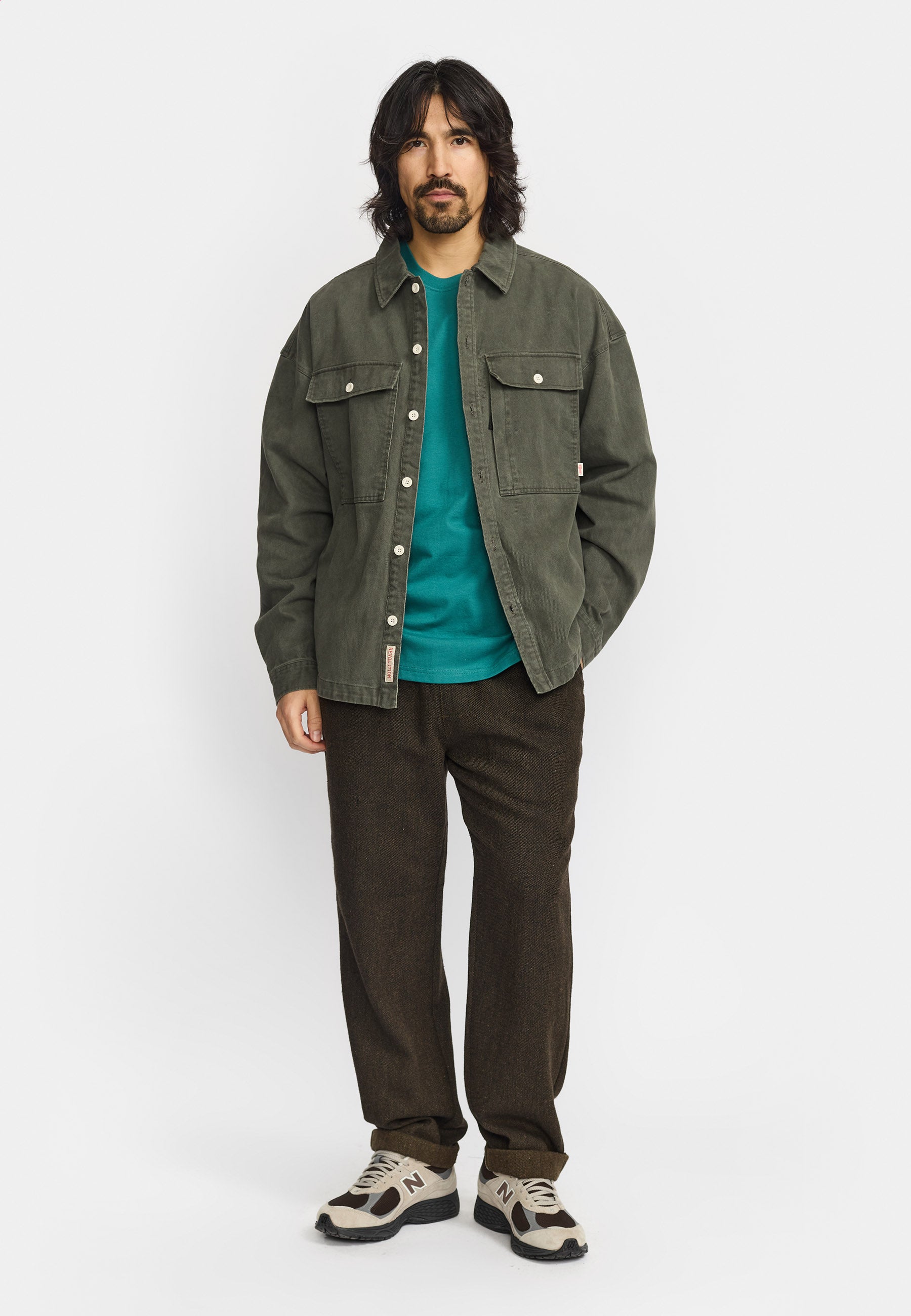 Revolution Shirt With Pocket Long-sleeve Shirts Darkgrey