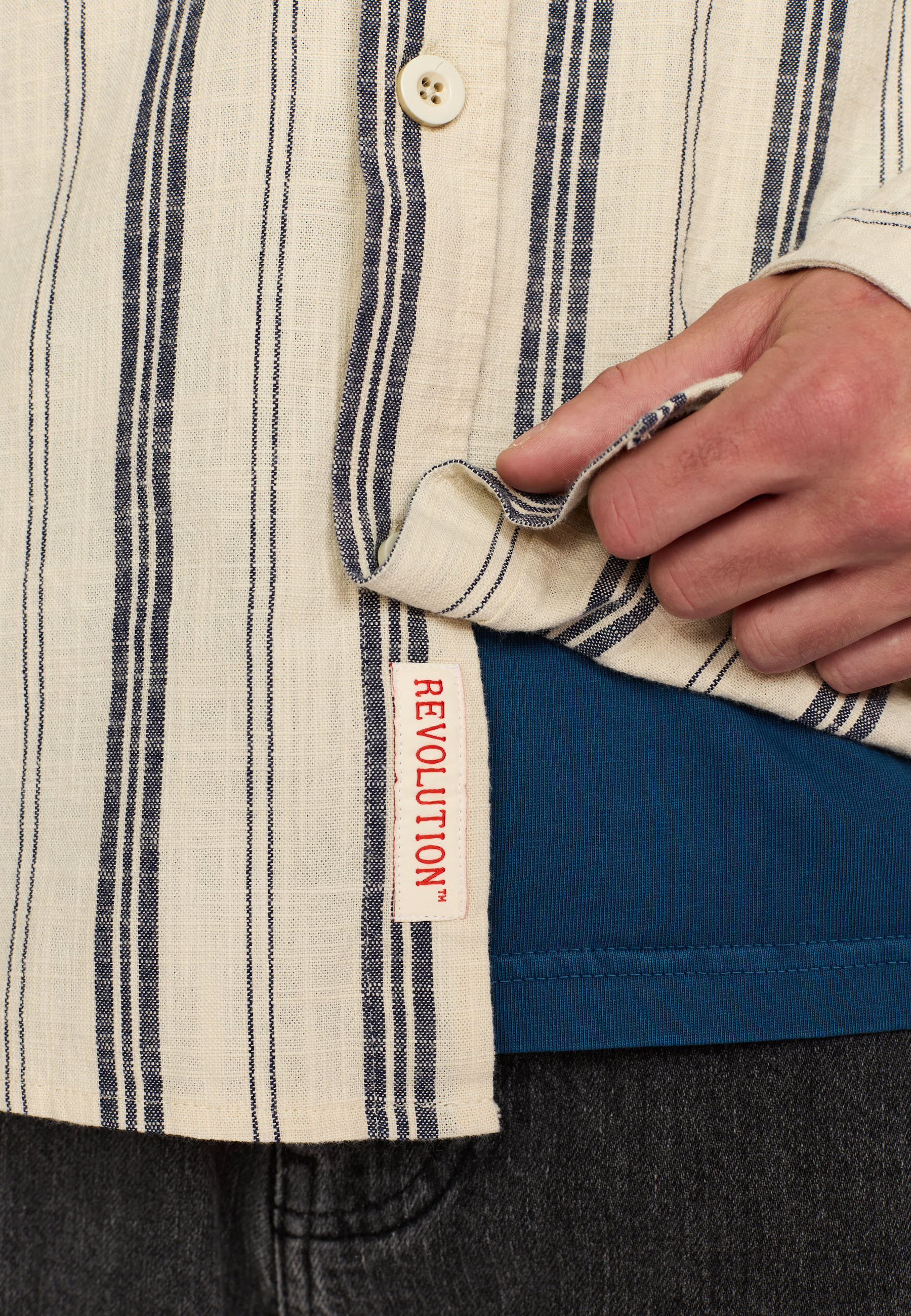 Revolution Shirt With Pocket Long-sleeve Shirts Offwhite
