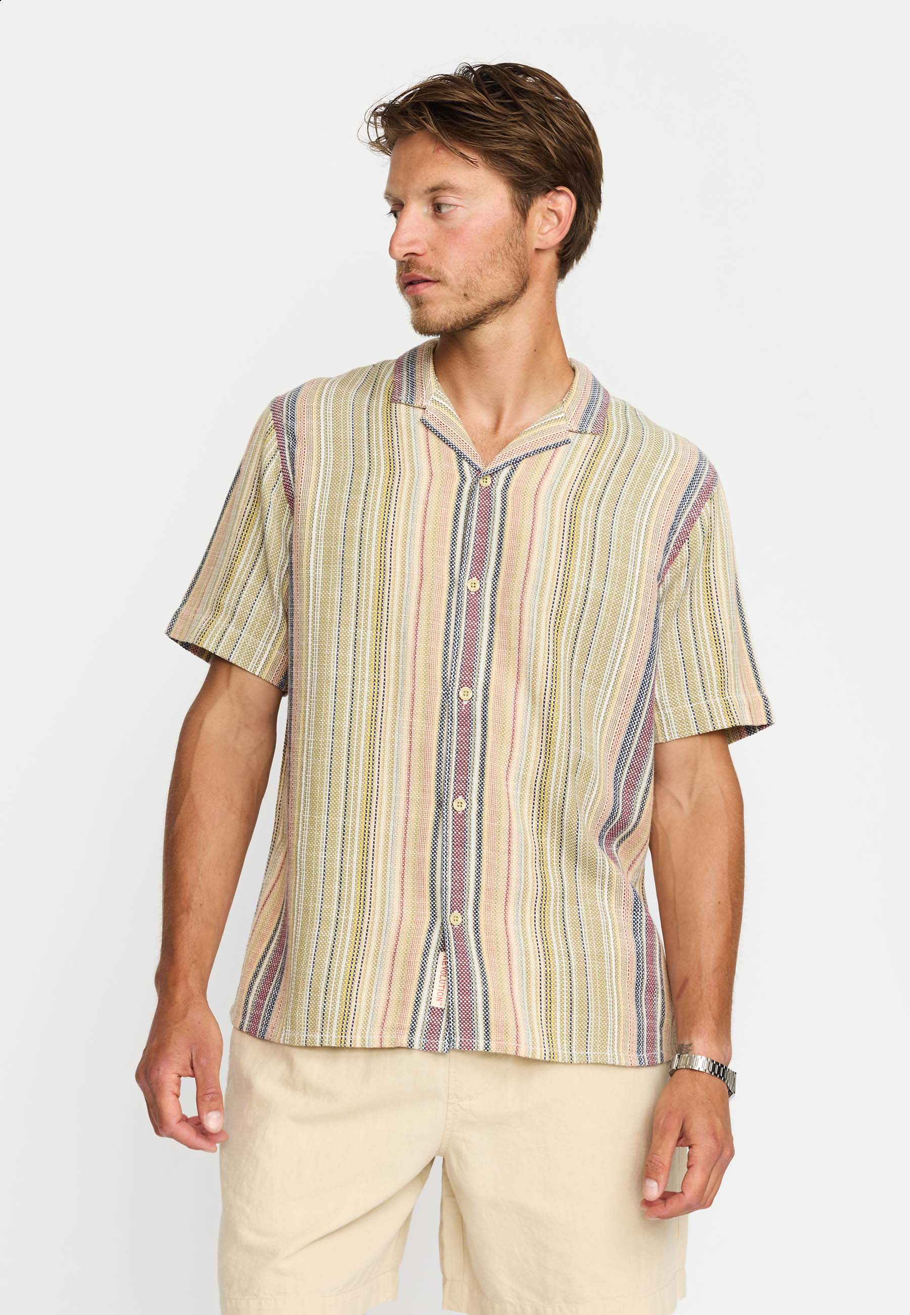 Revolution Short-sleeved Cuban Shirt Short-sleeve shirts Army