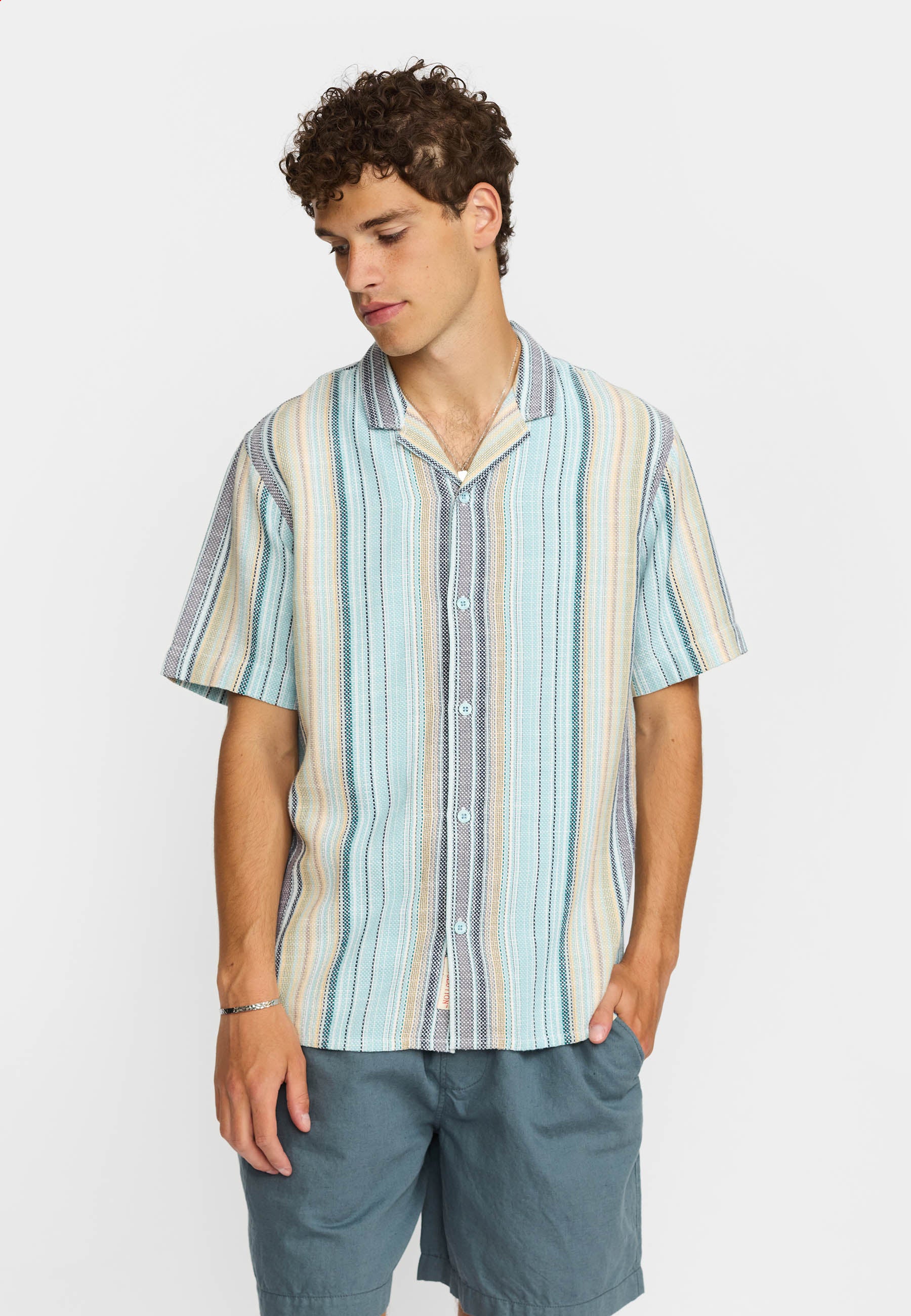 Revolution Short-sleeved Cuban Shirt Short-sleeve shirts Blue