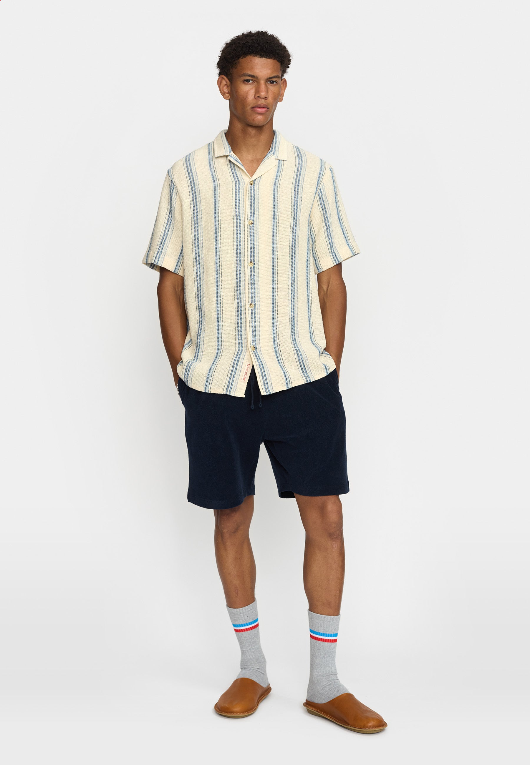 Revolution Short-sleeved Cuban Shirt Short-sleeve shirts Blue