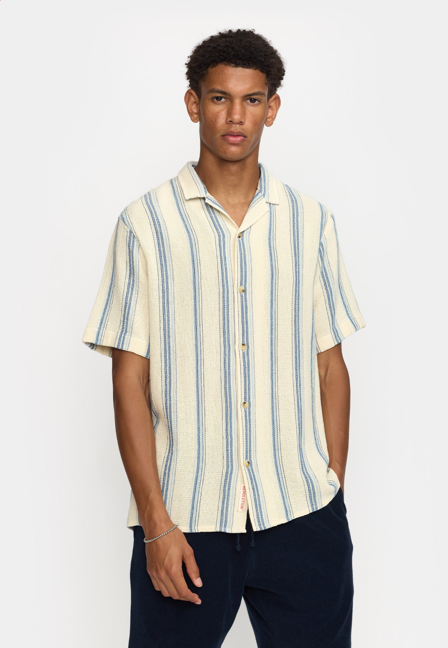 Revolution Short-sleeved Cuban Shirt Short-sleeve shirts Blue