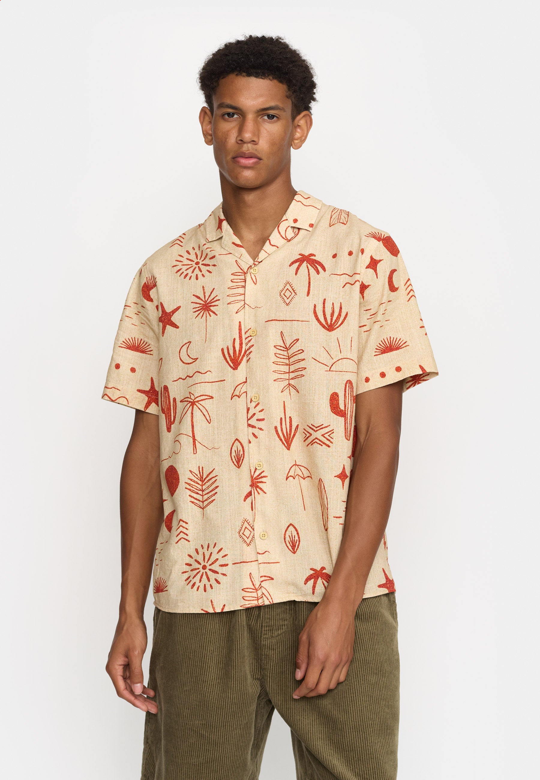 Short-sleeved Cuban Shirt / 3169 - Red – Revolution.eu
