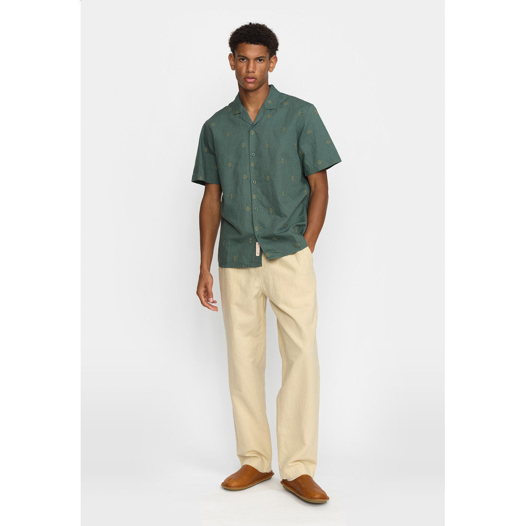 Revolution Short-sleeved Cuban Shirt Short-sleeve shirts Dustgreen