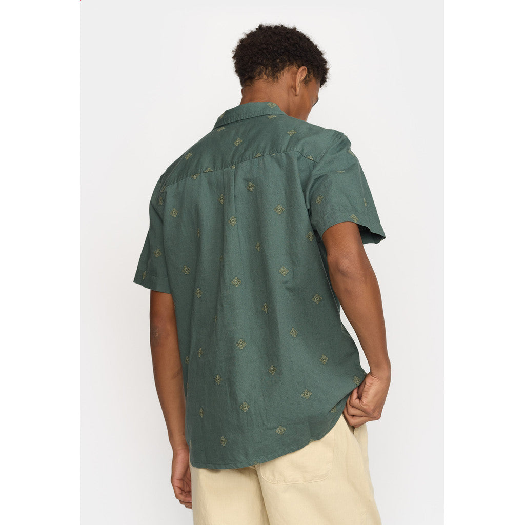 Revolution Short-sleeved Cuban Shirt Short-sleeve shirts Dustgreen