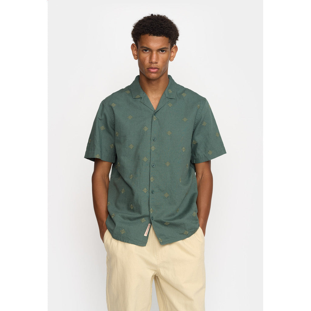 Revolution Short-sleeved Cuban Shirt Short-sleeve shirts Dustgreen