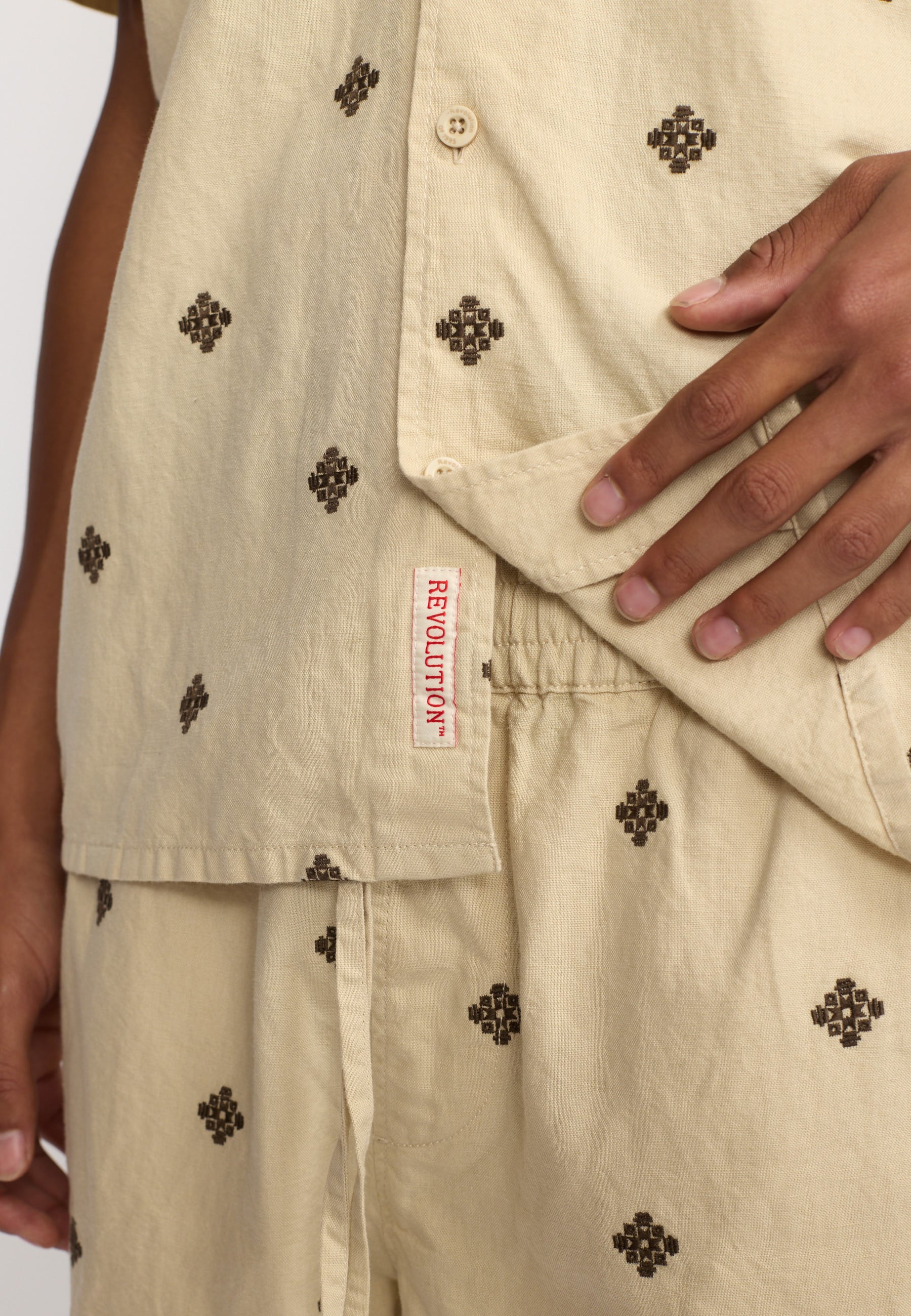 Revolution Short-sleeved Cuban Shirt Short-sleeve shirts Offwhite
