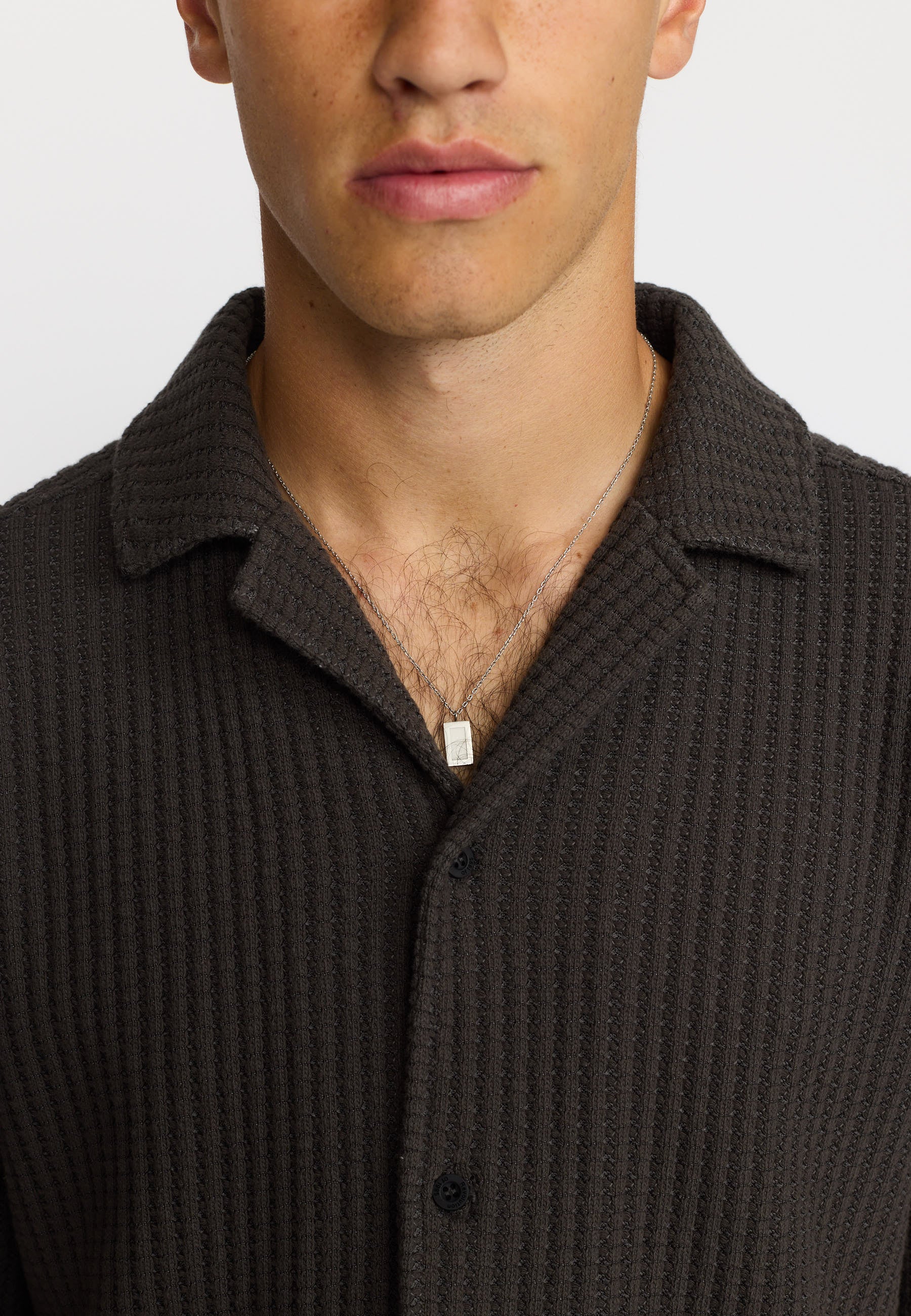 Revolution Short-sleeved Cuban Shirt Short-sleeve shirts Darkgrey