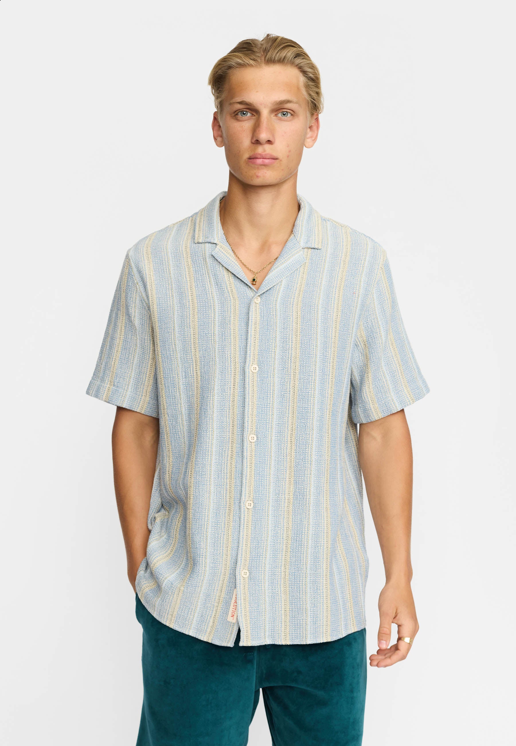 Revolution Short-sleeved Cuban Shirt Short-sleeve shirts Blue