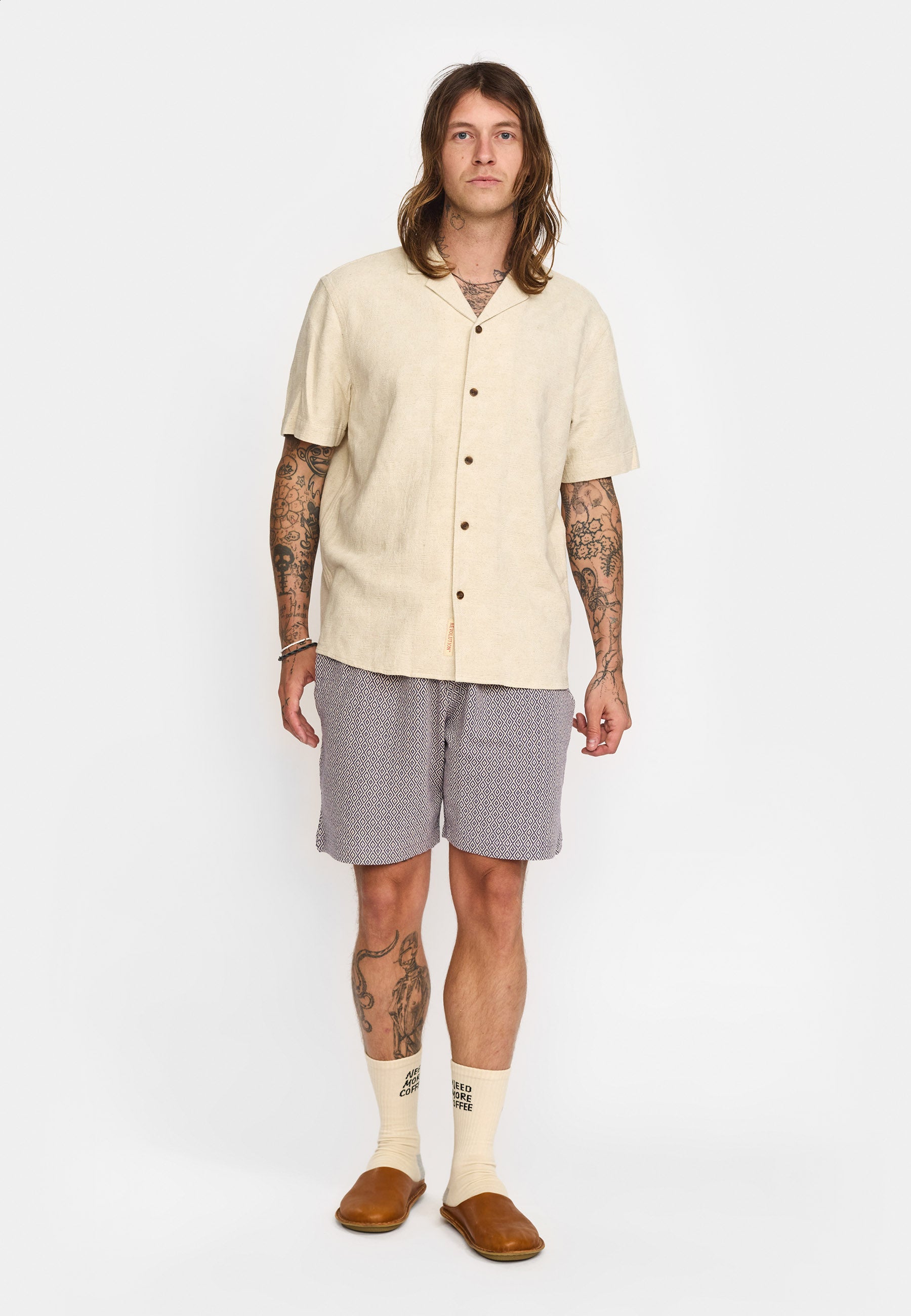 Revolution Short-sleeved Cuban Shirt Short-sleeve shirts Offwhite