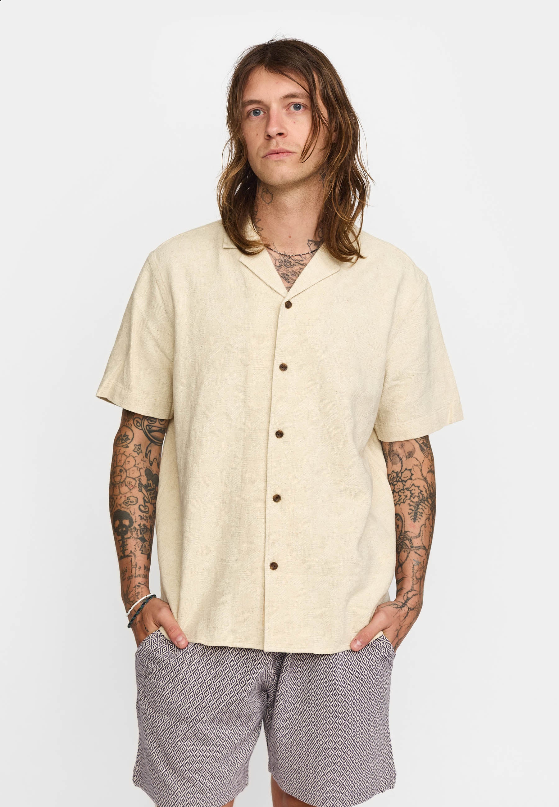 Revolution Short-sleeved Cuban Shirt Short-sleeve shirts Offwhite