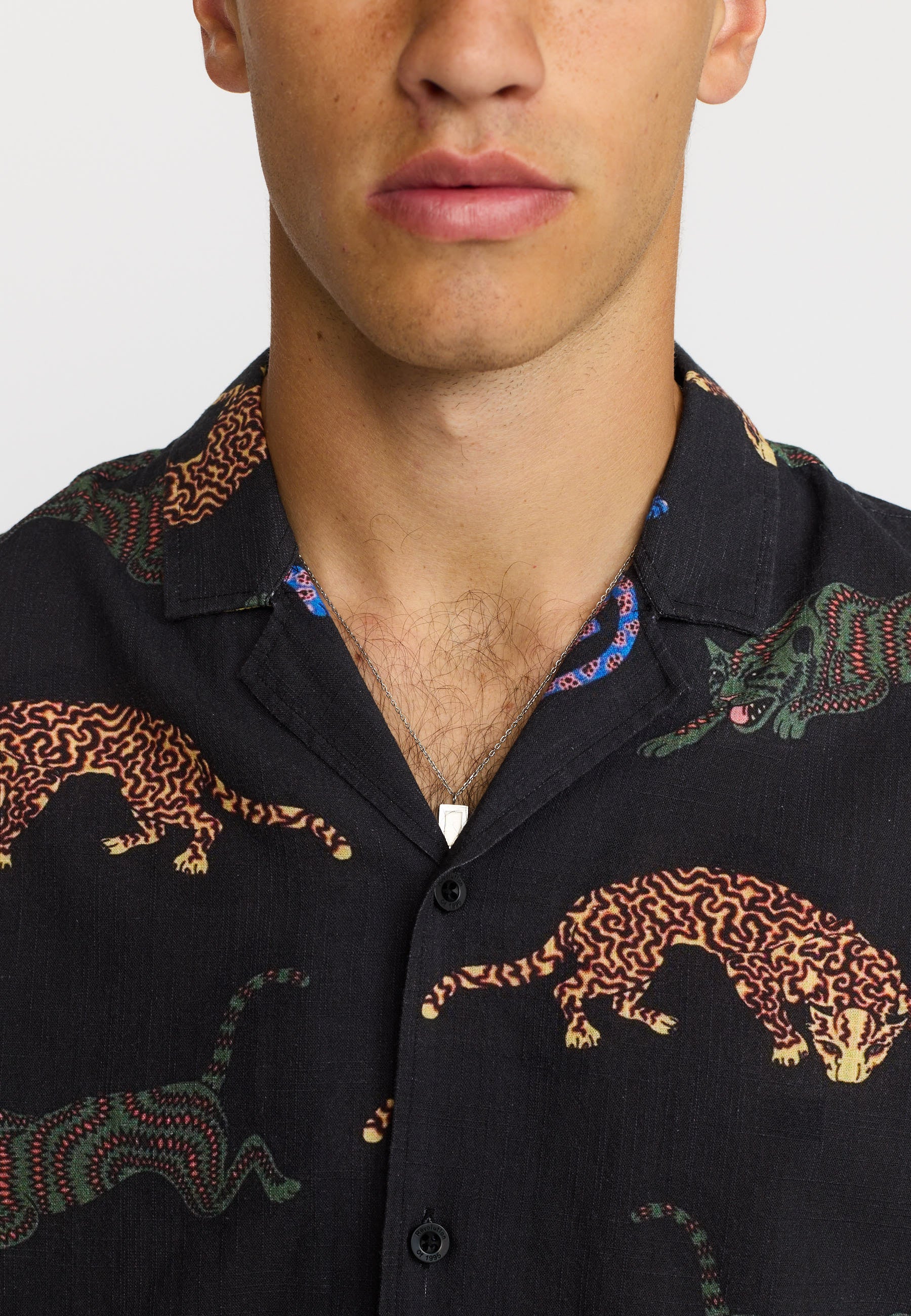Revolution Short-sleeved Cuban Shirt Short-sleeve shirts Black