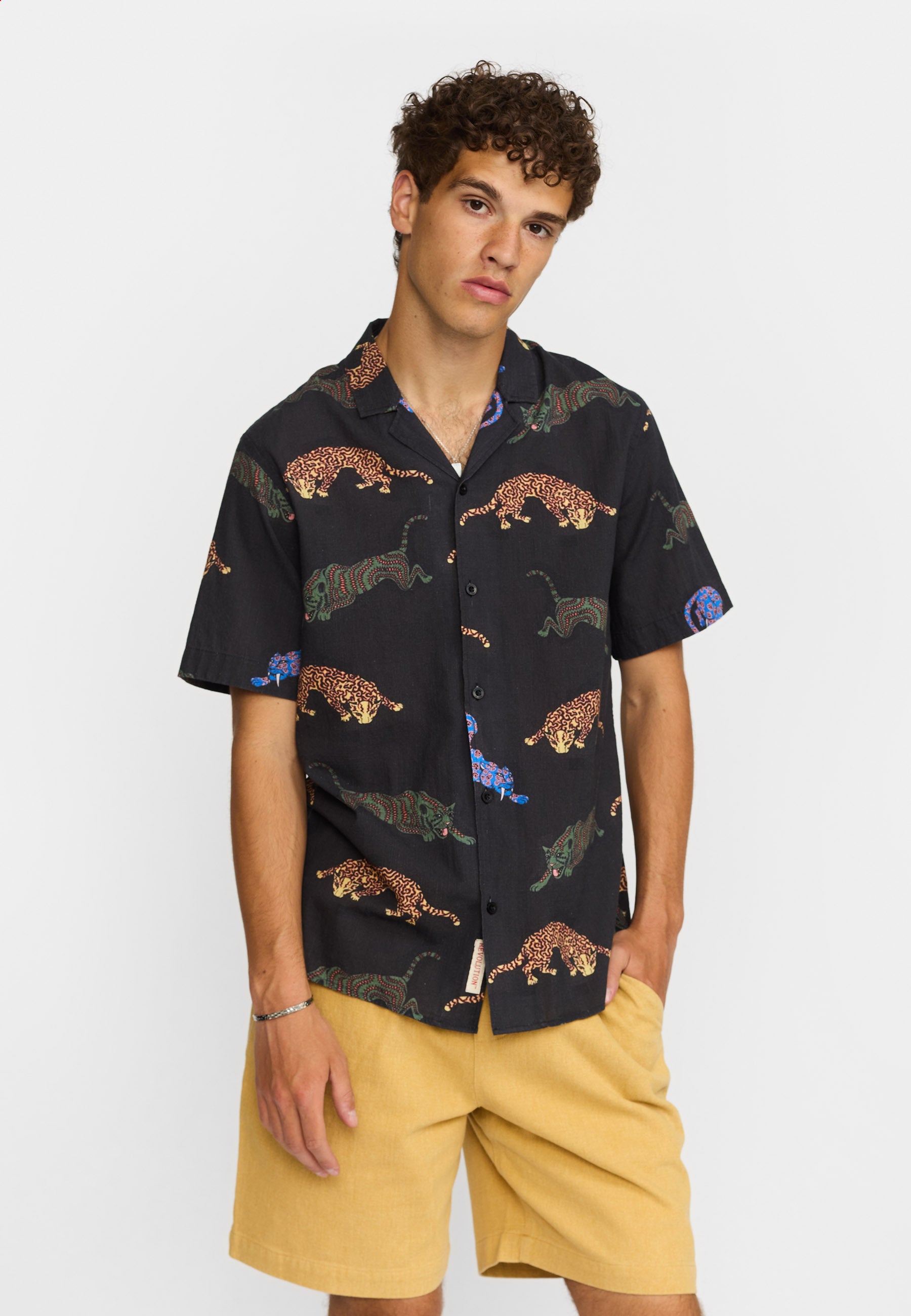 Revolution Short-sleeved Cuban Shirt Short-sleeve shirts Black