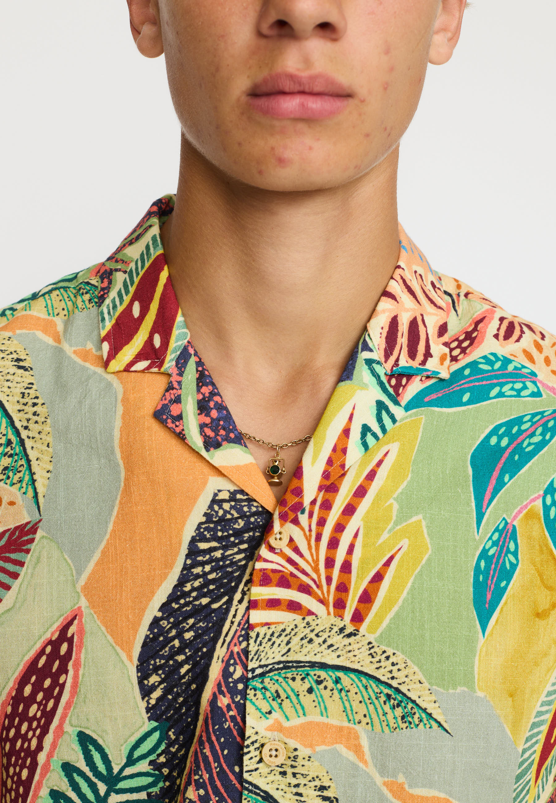 Revolution Short-sleeved Cuban Shirt Short-sleeve shirts Orange