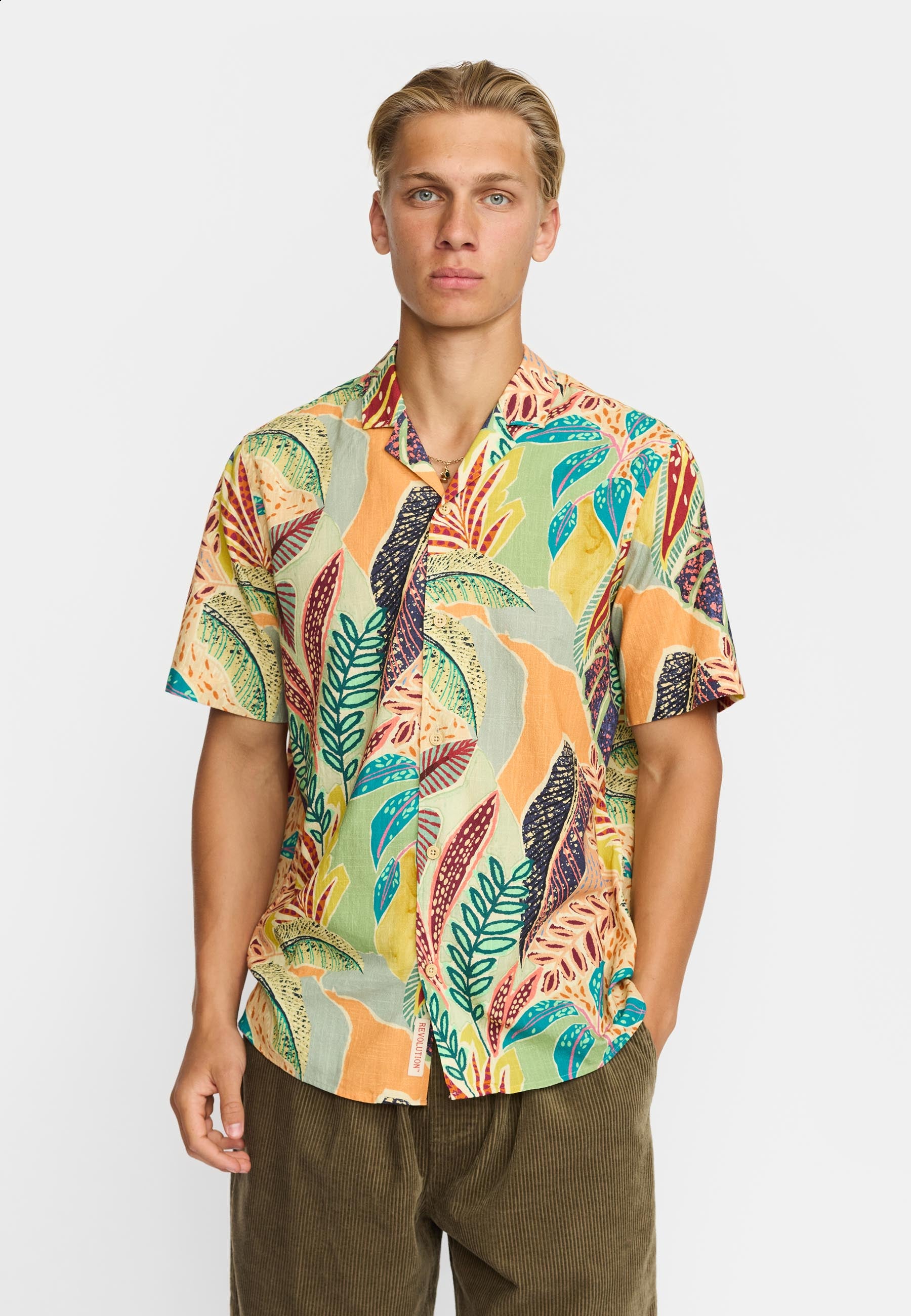 Revolution Short-sleeved Cuban Shirt Short-sleeve shirts Orange