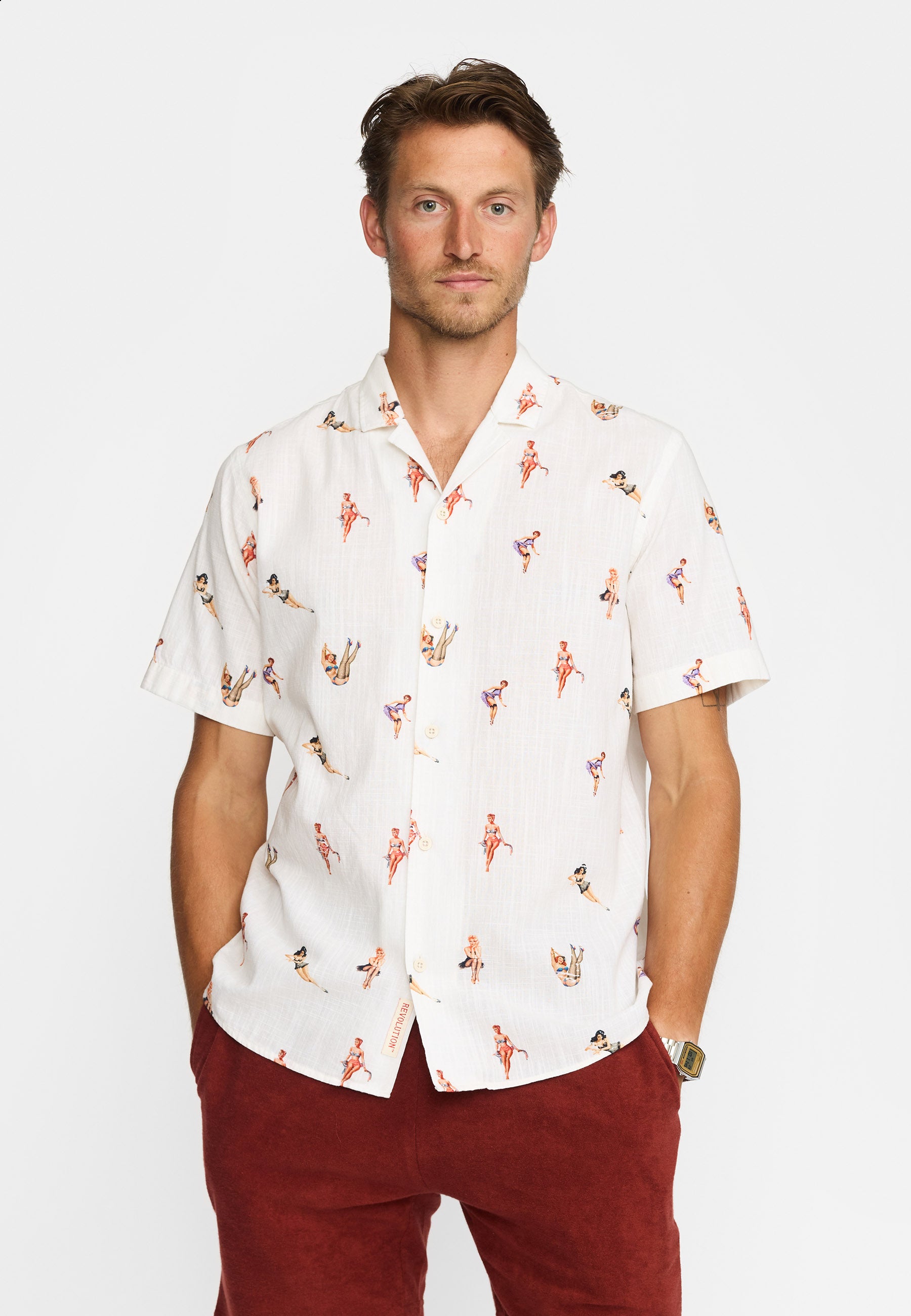 Revolution Short-sleeved Cuban Shirt Short-sleeve shirts Offwhite