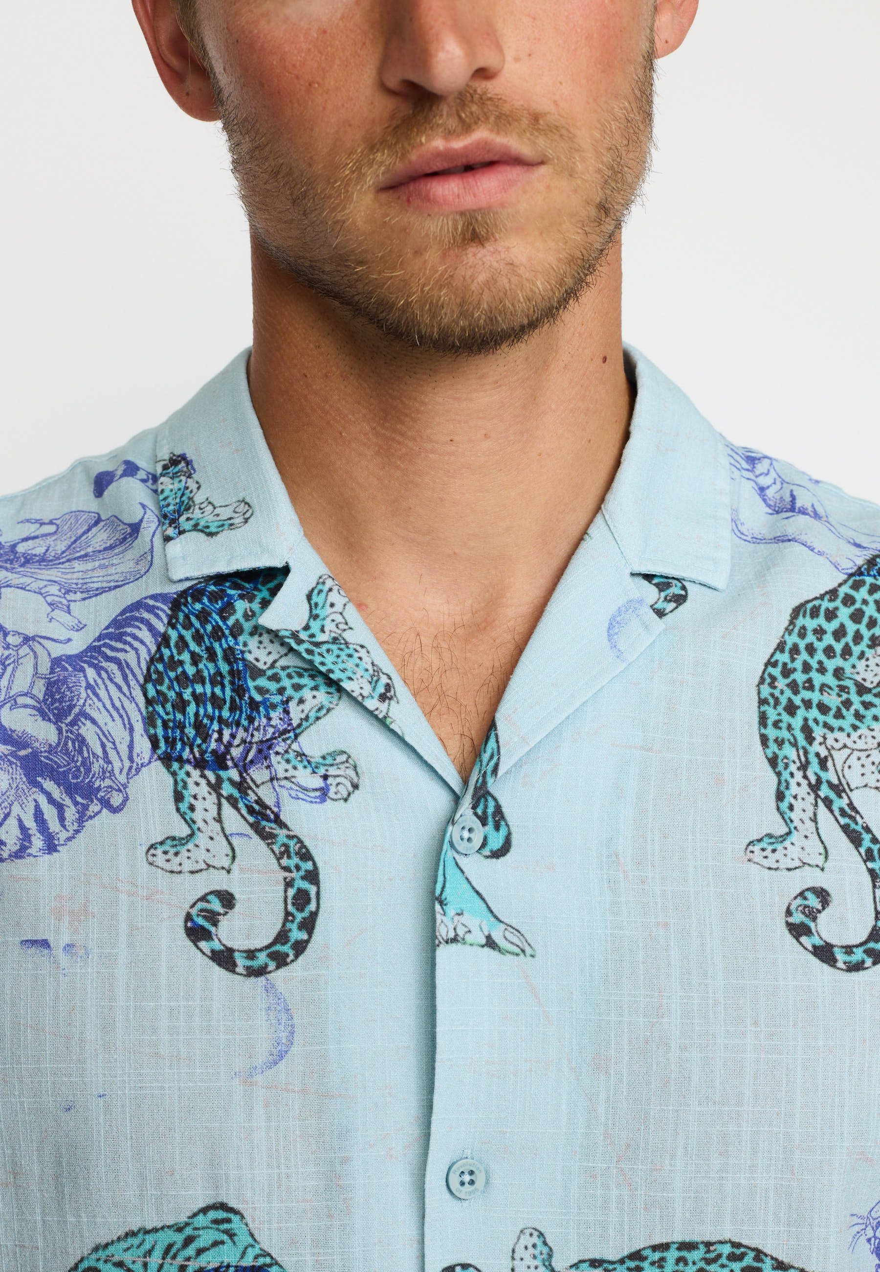 Revolution Short-sleeved Cuban Shirt Short-sleeve shirts Blue