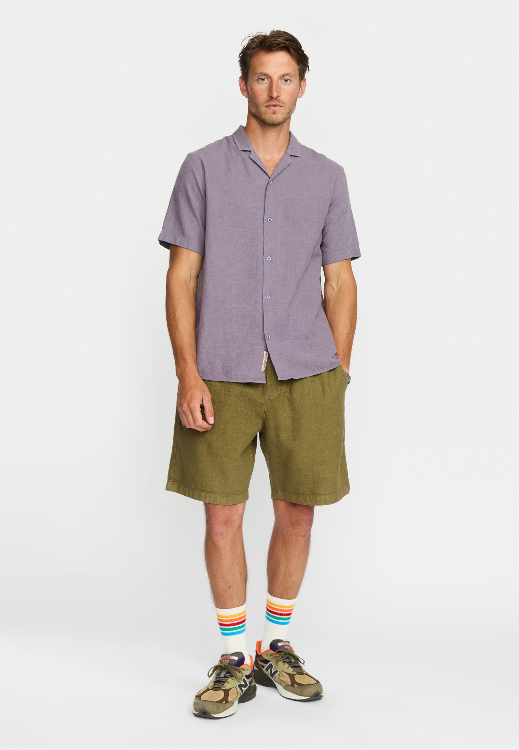 Revolution Short-sleeved Cuban Shirt Short-sleeve shirts Darkpurple
