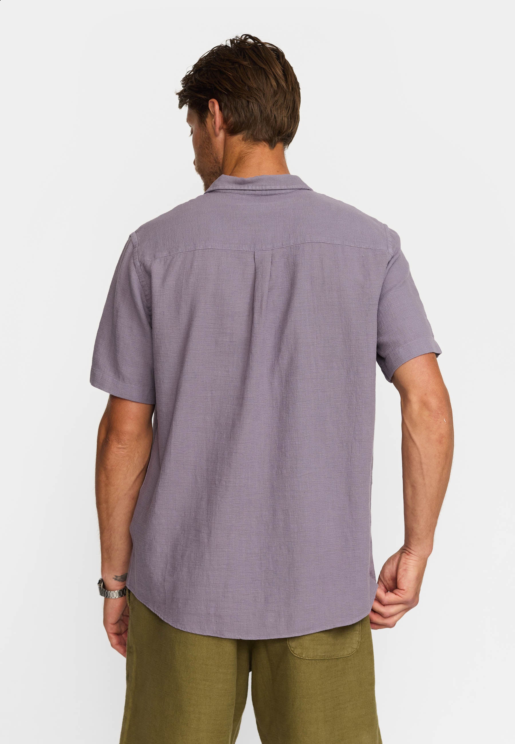 Revolution Short-sleeved Cuban Shirt Short-sleeve shirts Darkpurple