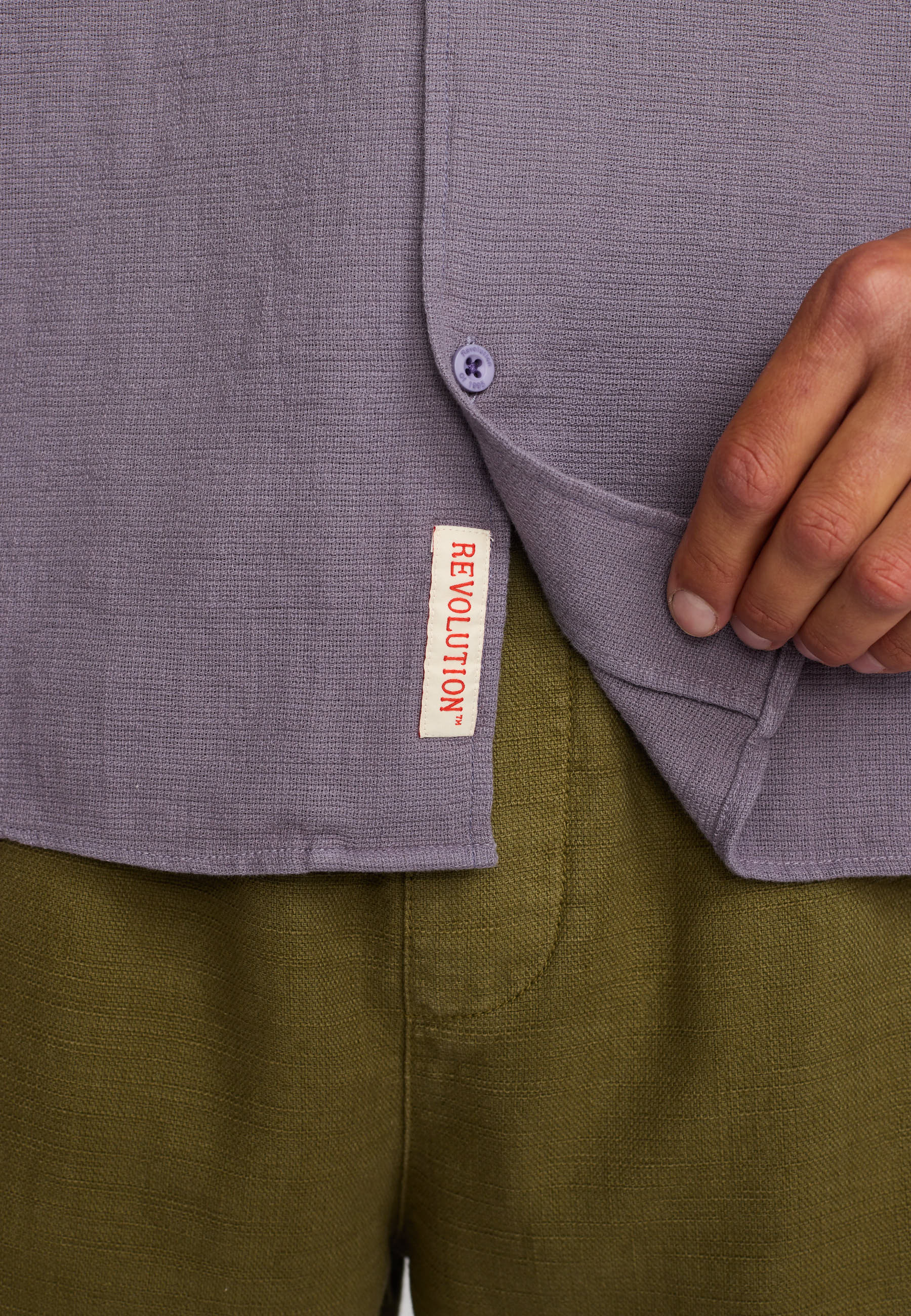 Revolution Short-sleeved Cuban Shirt Short-sleeve shirts Darkpurple