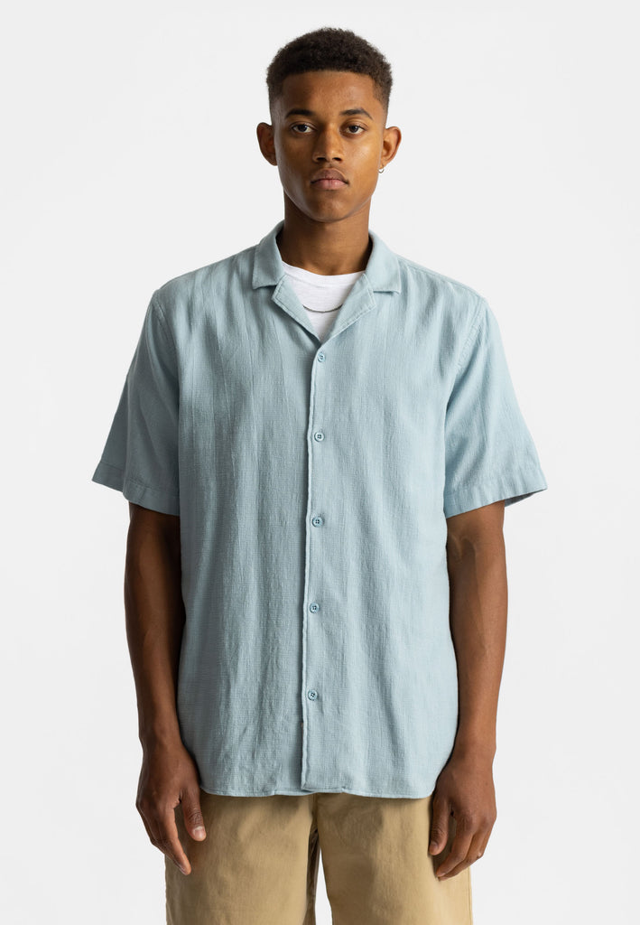 Revolution Short-sleeved Cuban Shirt Short-sleeve shirts Lightblue