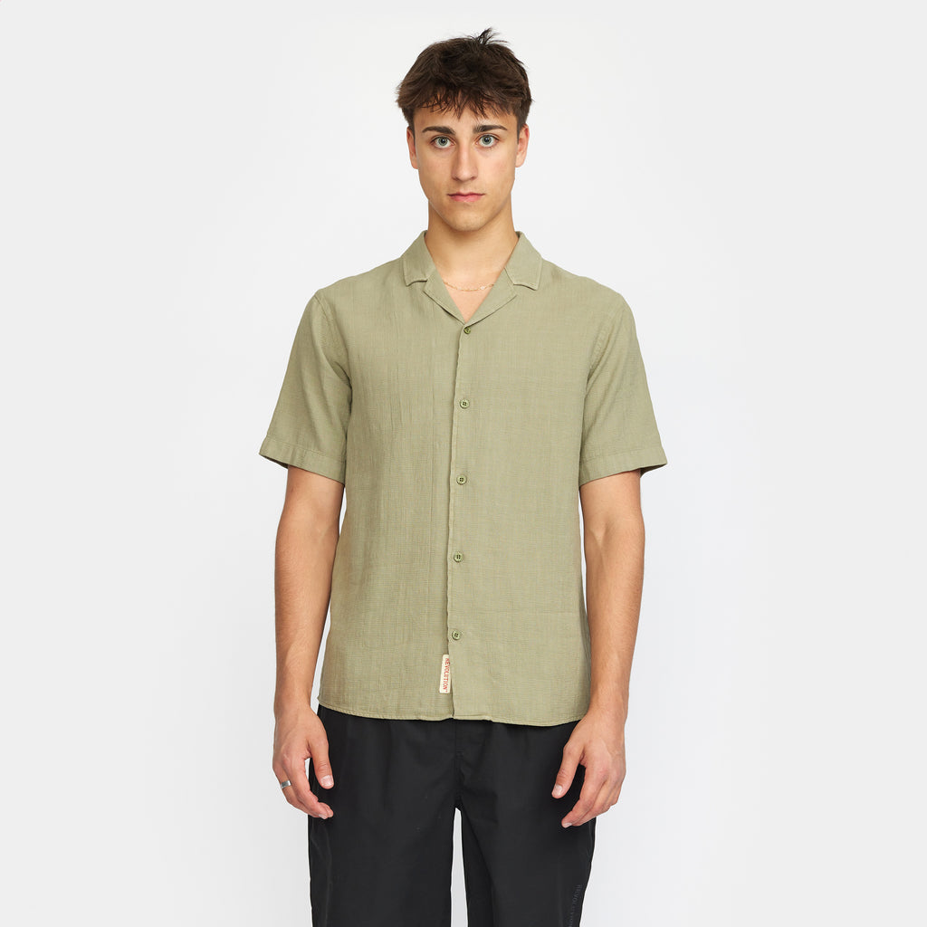 Revolution Short-sleeved Cuban Shirt Short-sleeve shirts Lightgreen