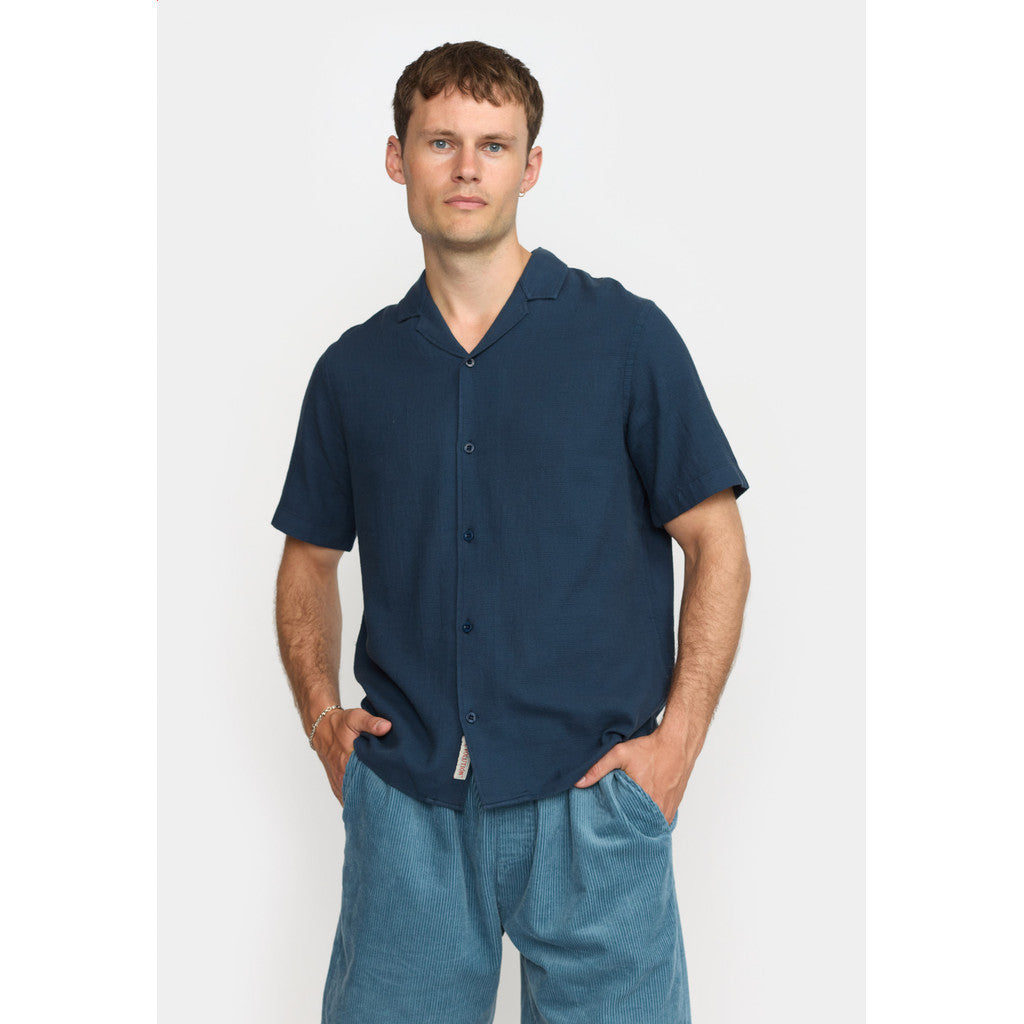 Revolution Short-sleeved Cuban Shirt Short-sleeve shirts Navy