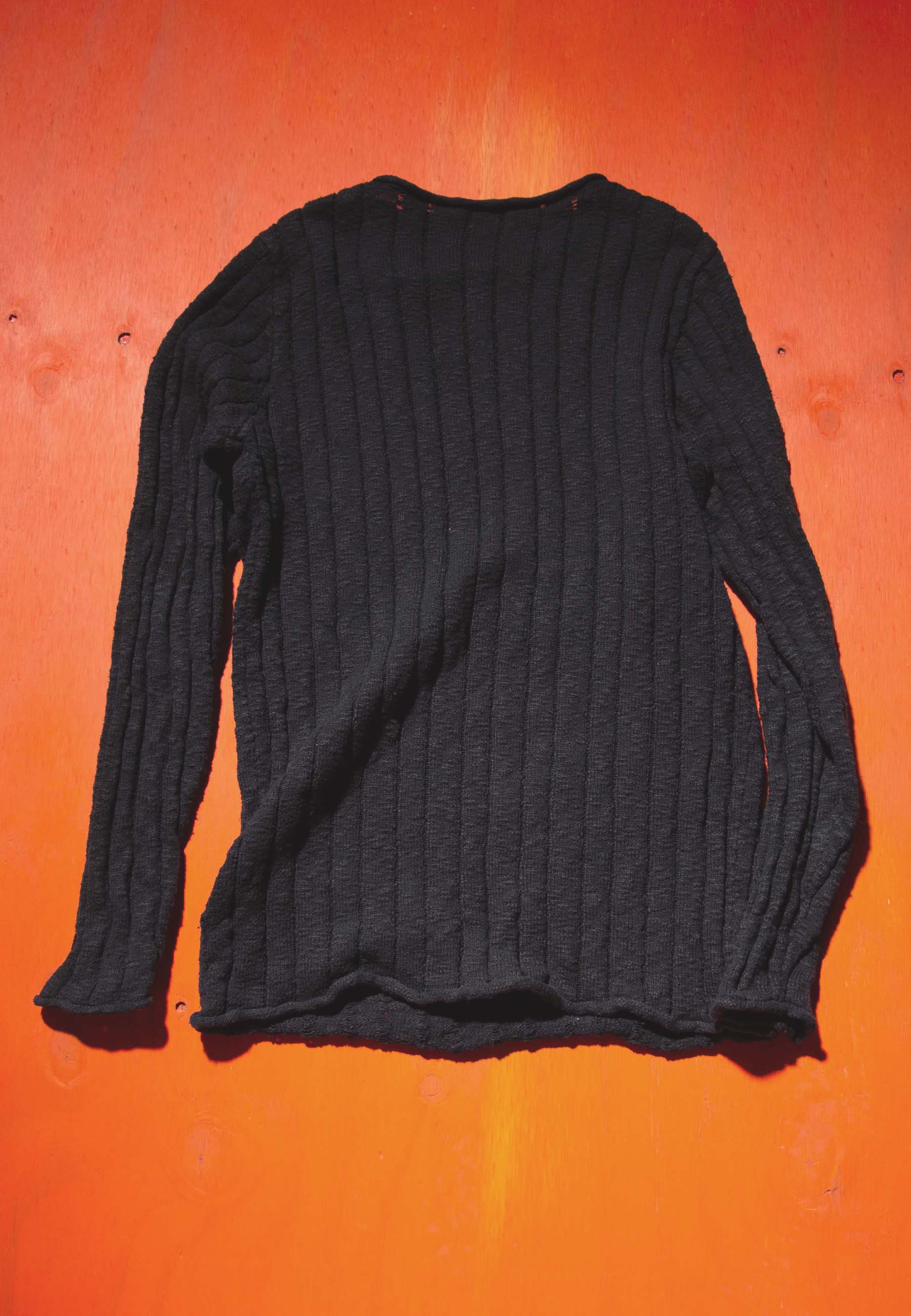 Revolution Slub Crew Knit Vintaged Black