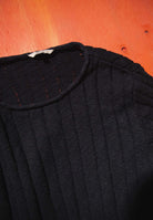 Revolution Slub Crew Knit Vintaged Black