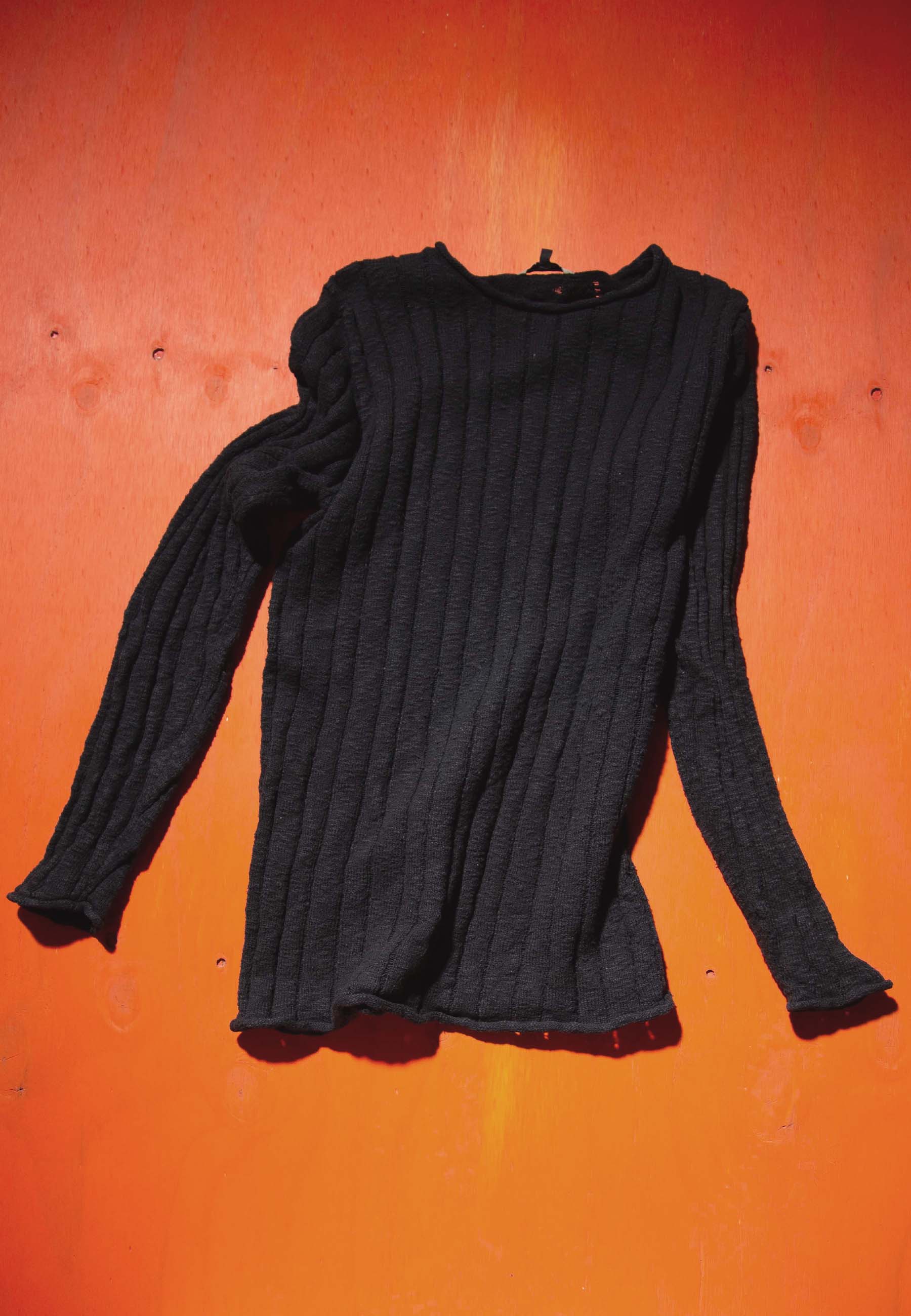 Revolution Slub Crew Knit Vintaged Black