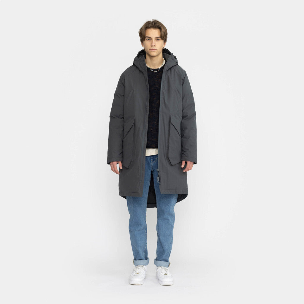 Revolution Tech Parka Raglan Winter Outerwear Darkgrey