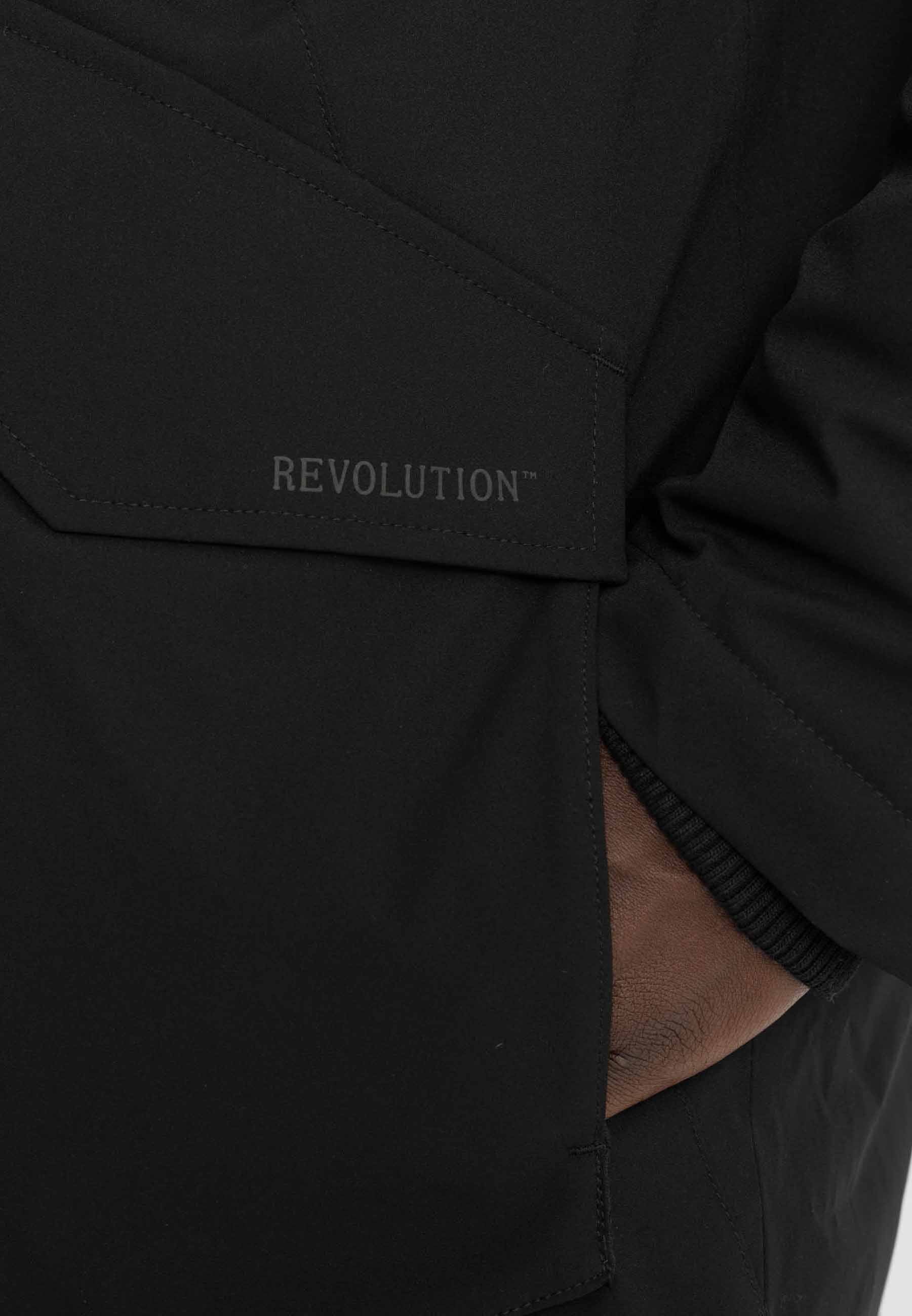 Revolution Tech Parka Raglan Winter Outerwear Black