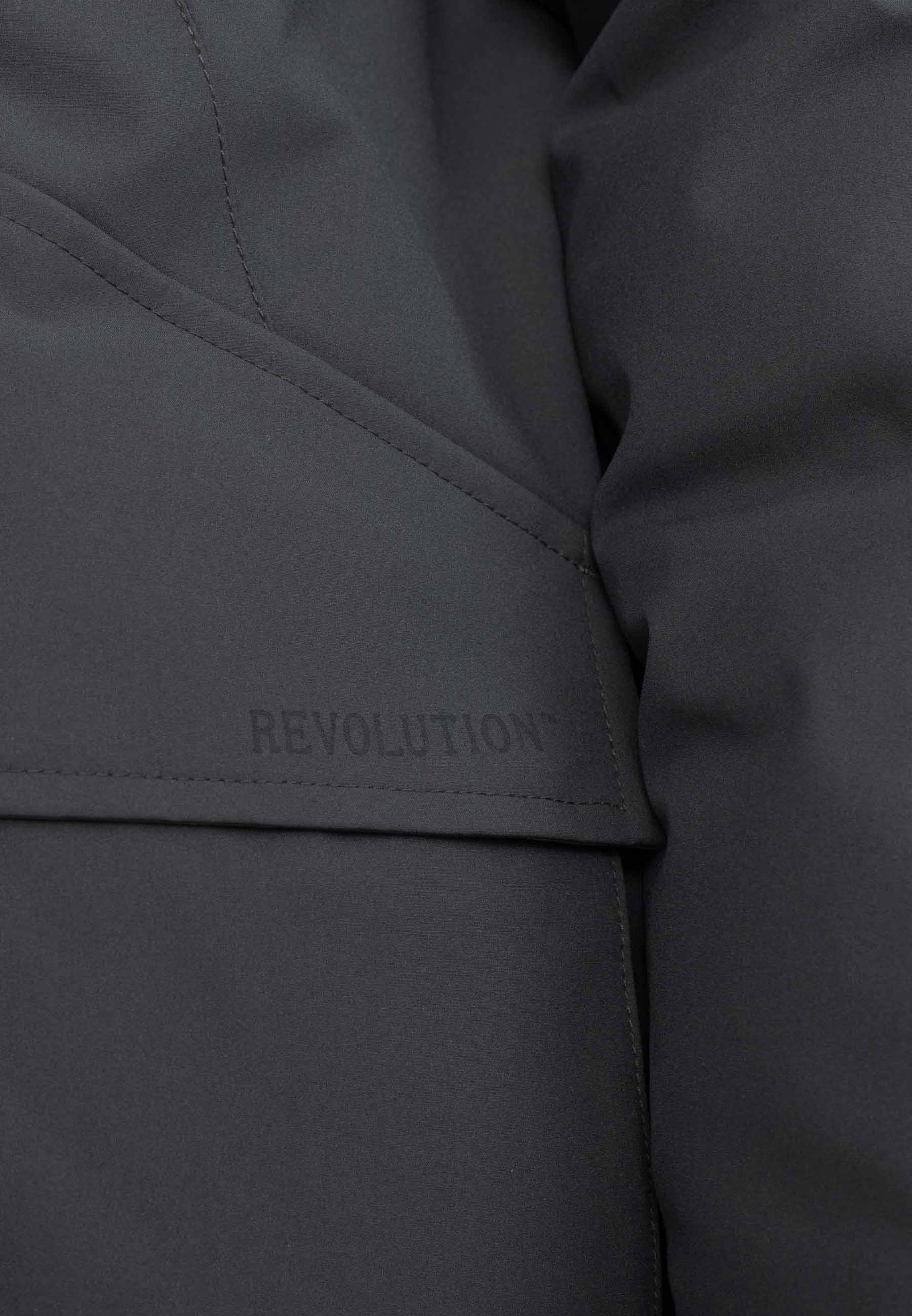 Revolution Tech Parka Raglan Winter Outerwear Darkgrey